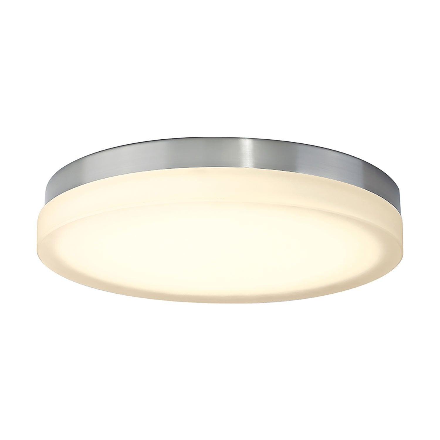 Modern Brushed Nickel 14" LED Flush Mount Ceiling Light