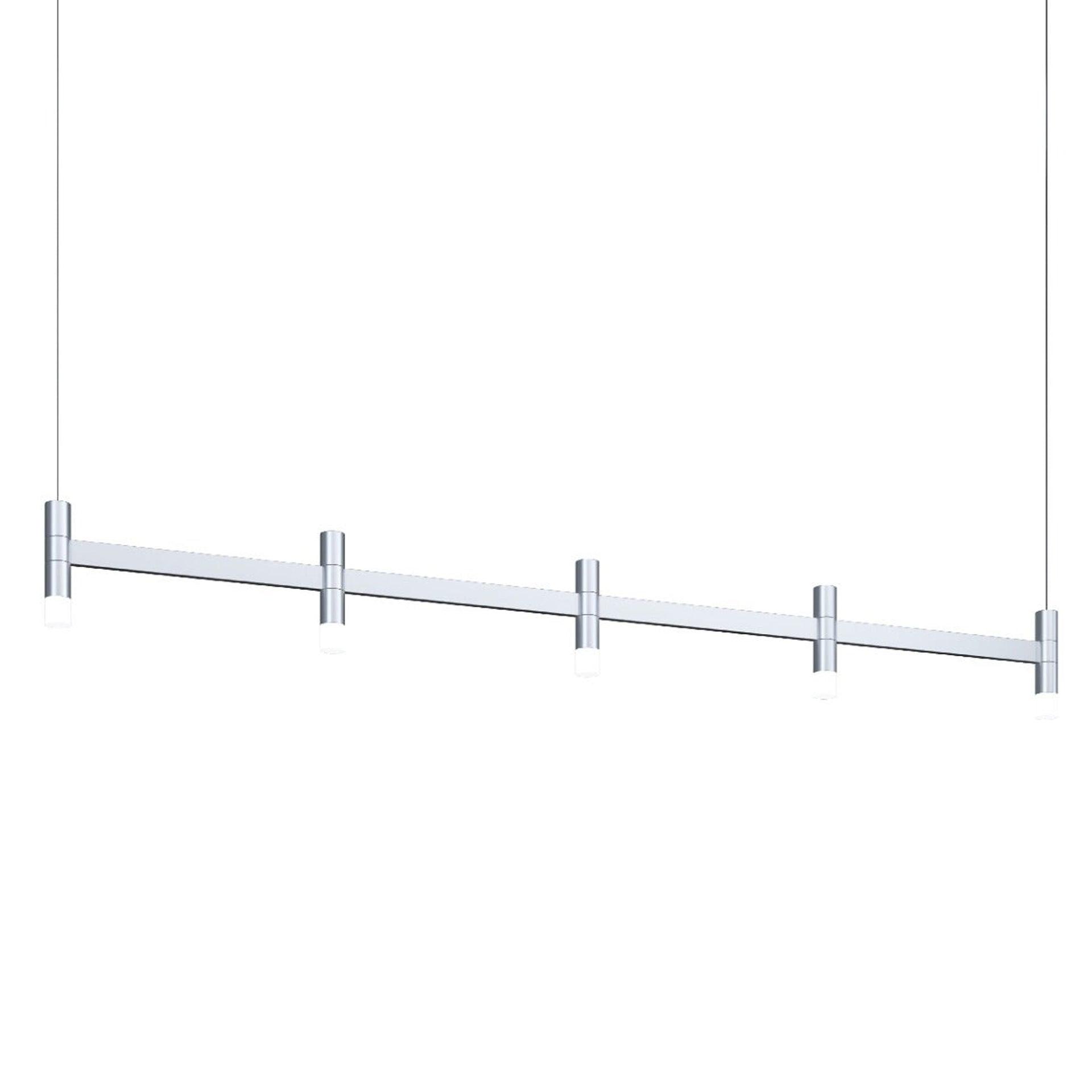 Sonneman Staccato 57'' Bright Satin Aluminum LED Drum Pendant