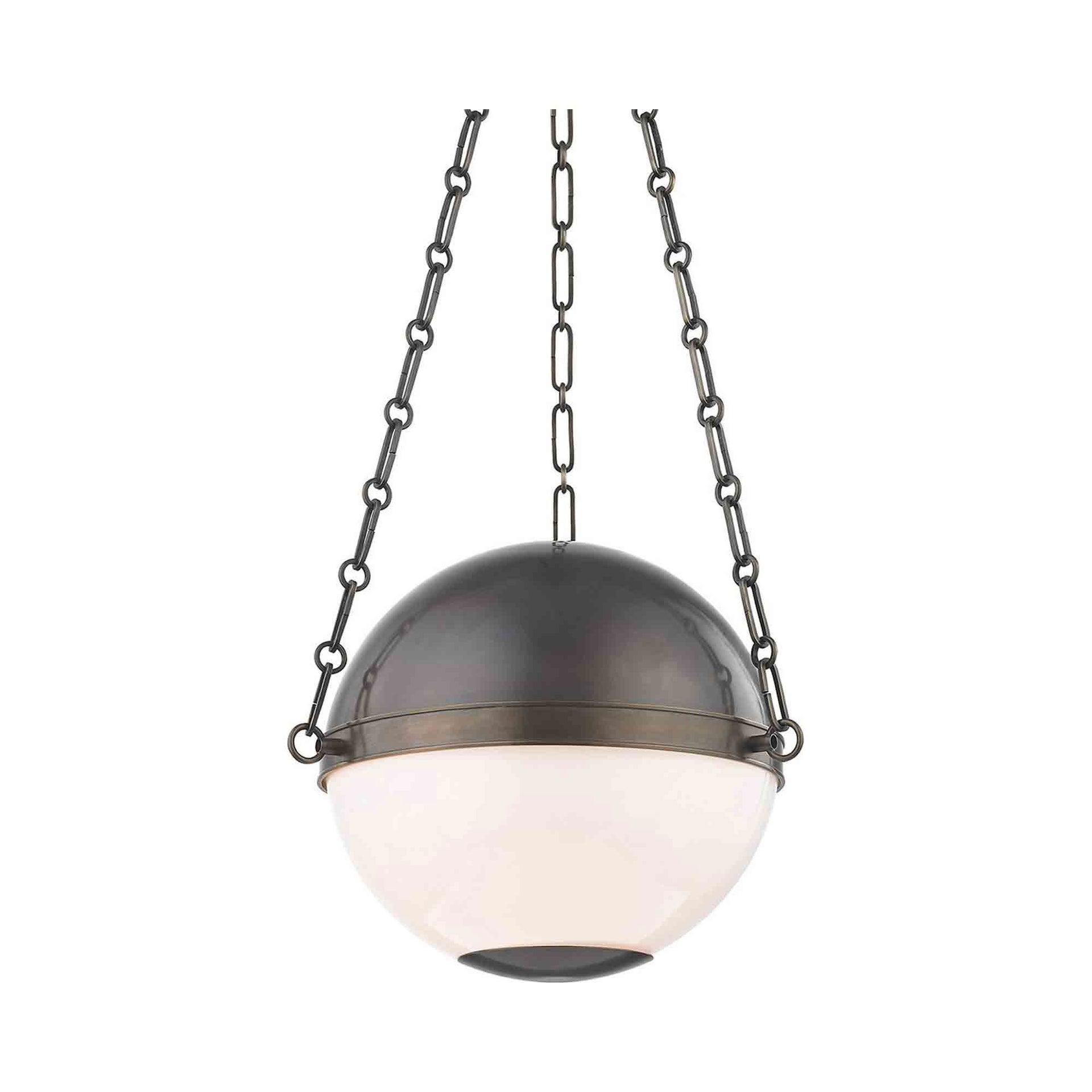 Aerin Round Pendant Light - Distressed Bronze / Small