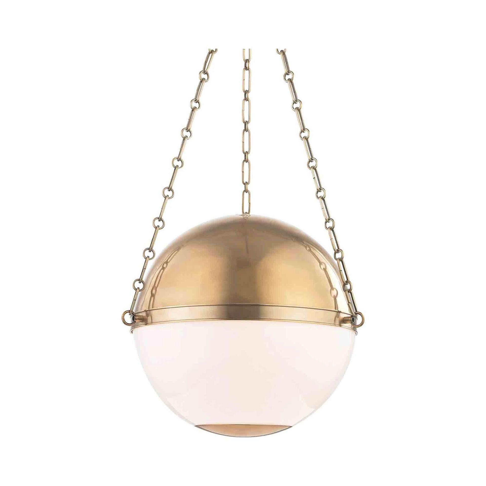 Aerin Round Pendant Light - Aged Brass / Large