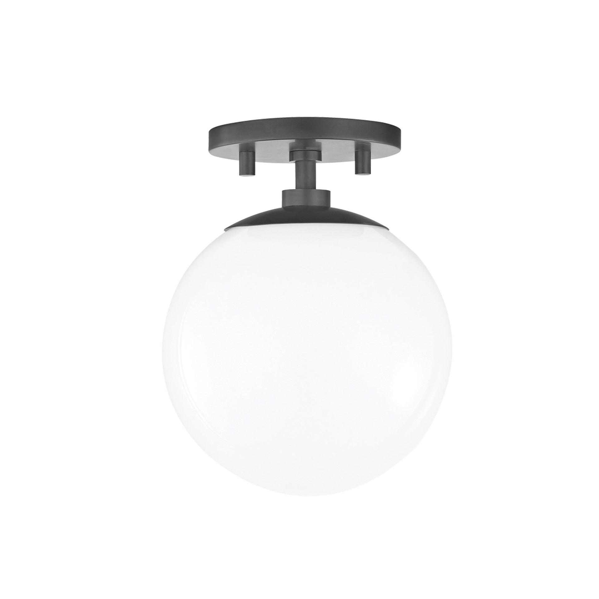Mitzi Stella 1 - Light Semi-Flush Mount in  Old Bronze White Shade