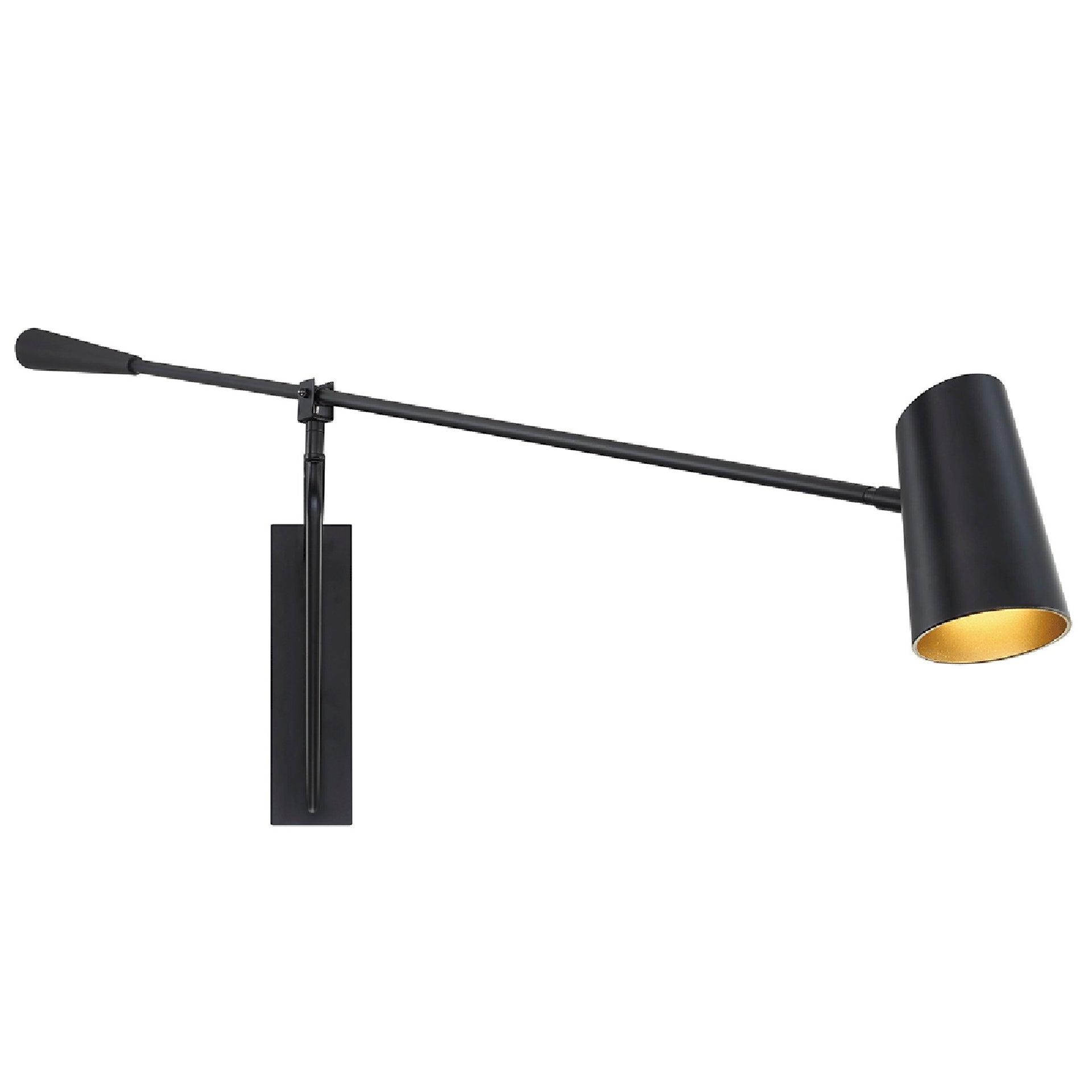 Eros Single Light Steel Dimmable LED Swing Arm Sconce