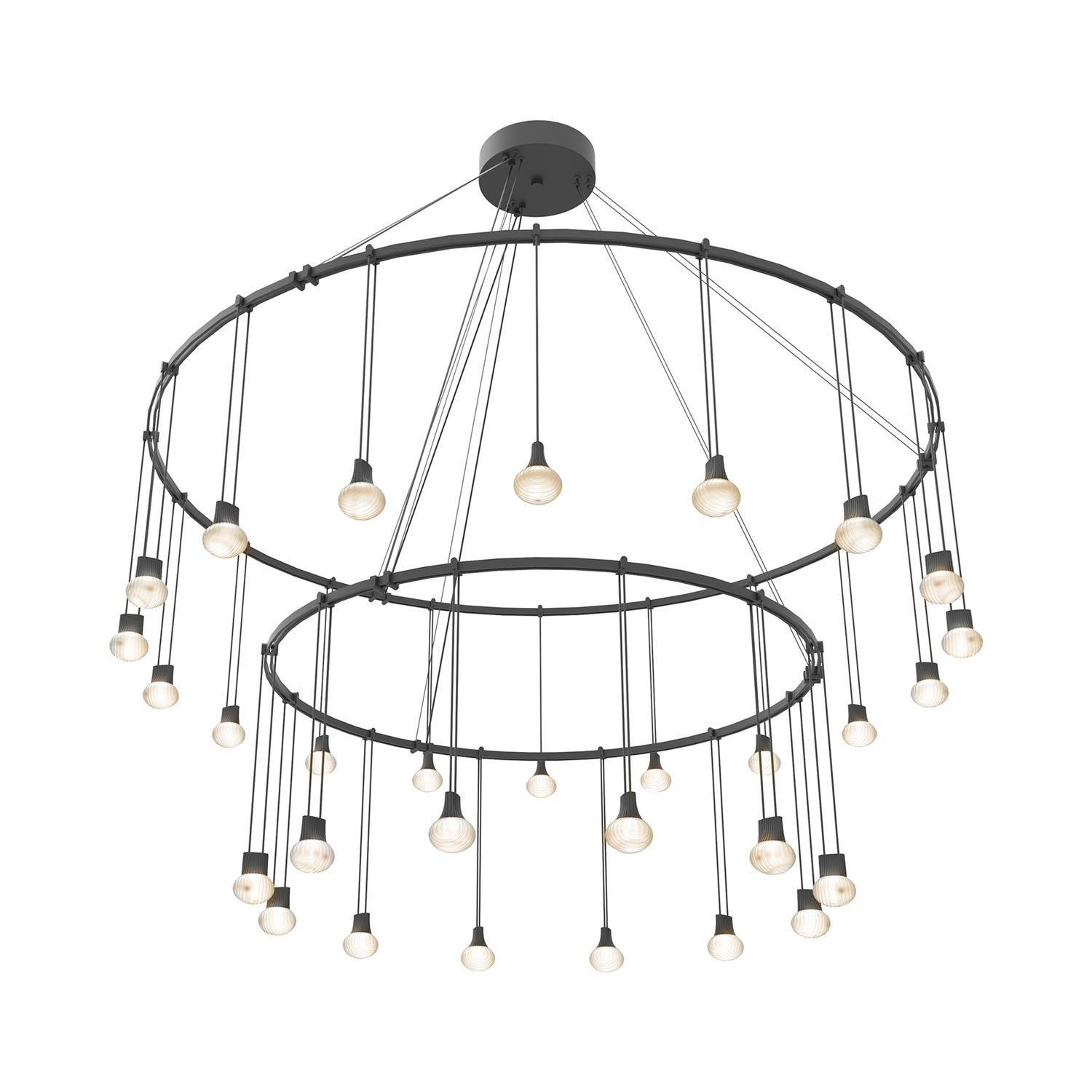 SONNEMAN Suspenders® 30 - Light Satin Black LED Cluster Pendant