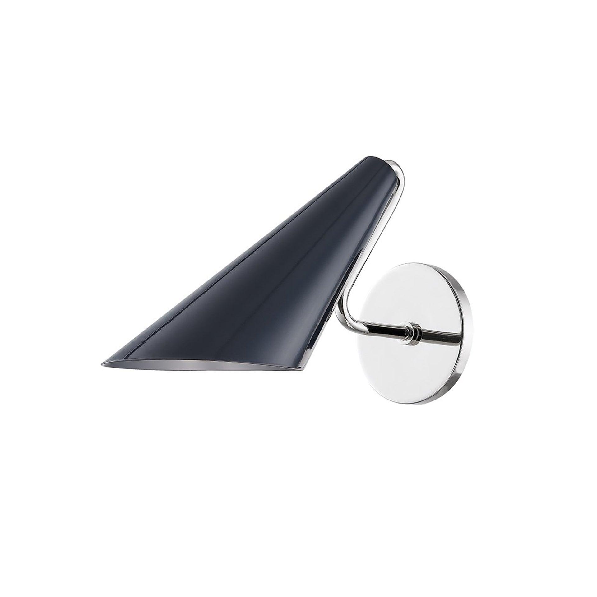 H399101-PN/MBL-Mitzi-Talia-1 Light Wall Sconce in Modern Style-5 Inches Wide by 8 Inches High-Polished Nickel/Midnight Blue Finish