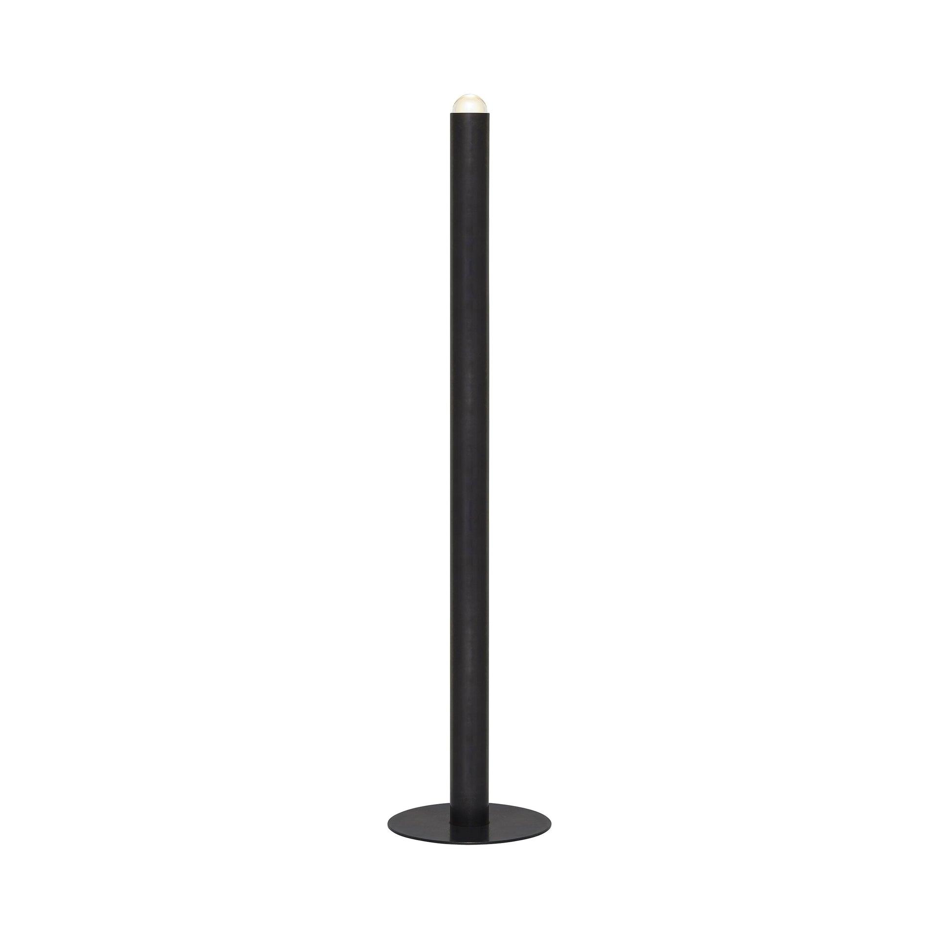 Ebell Dark Bronze Outdoor Chandelier-Style Floor Lamp with Shelf