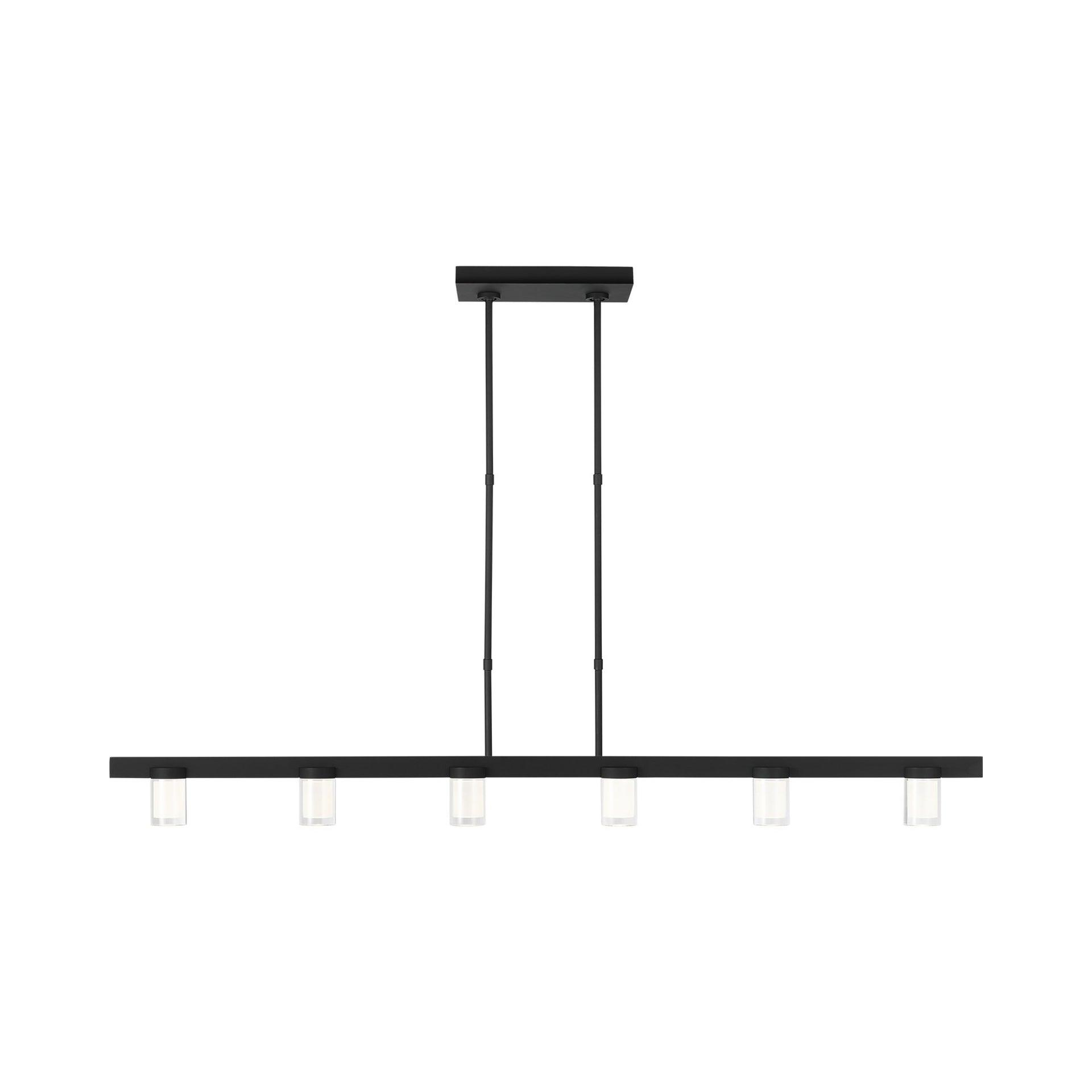 Esfera Crystal 60" LED Linear Island Pendant in Nightshade Black