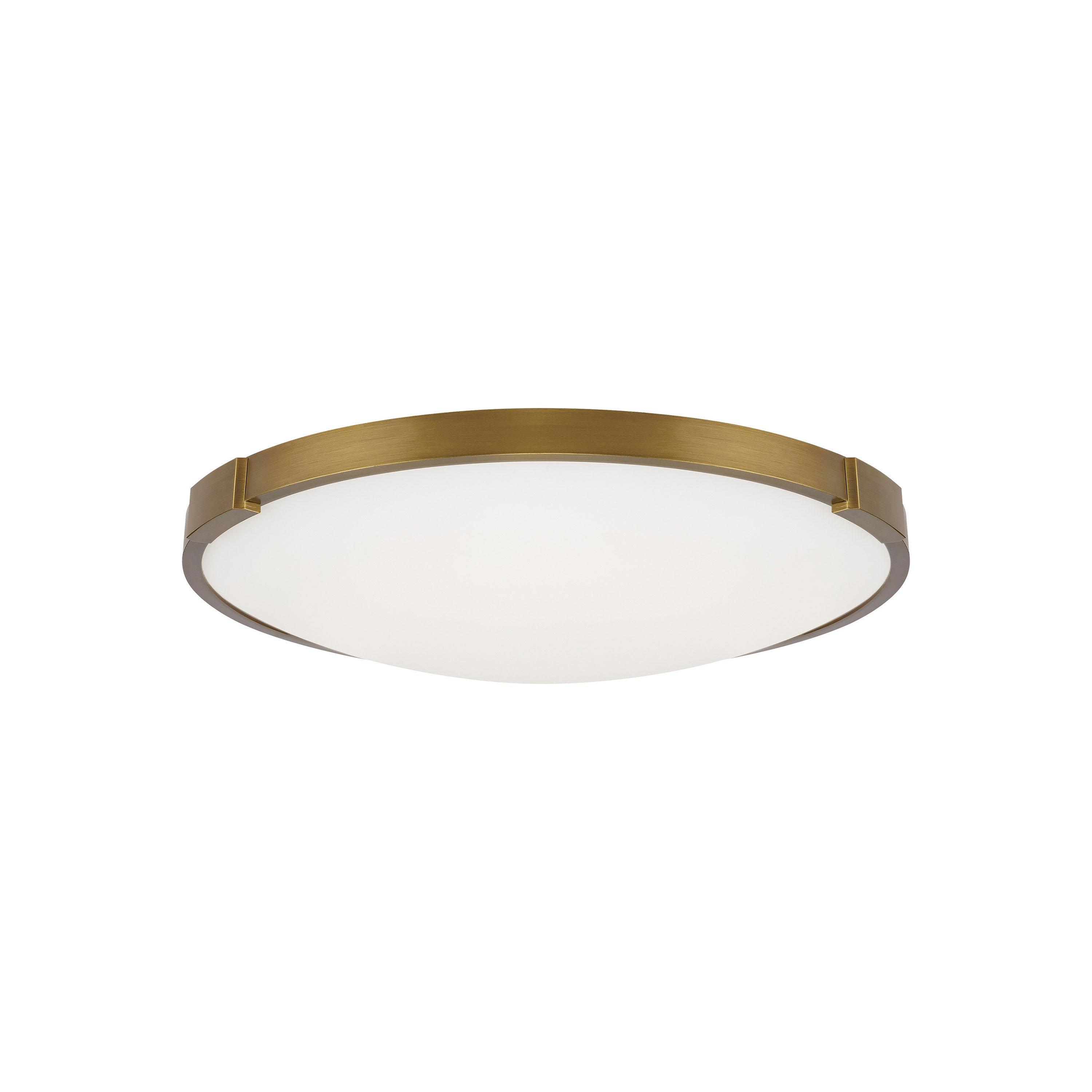 Satin Nickel Indoor/Outdoor LED Flush Mount with Frosted Glass Diffuser