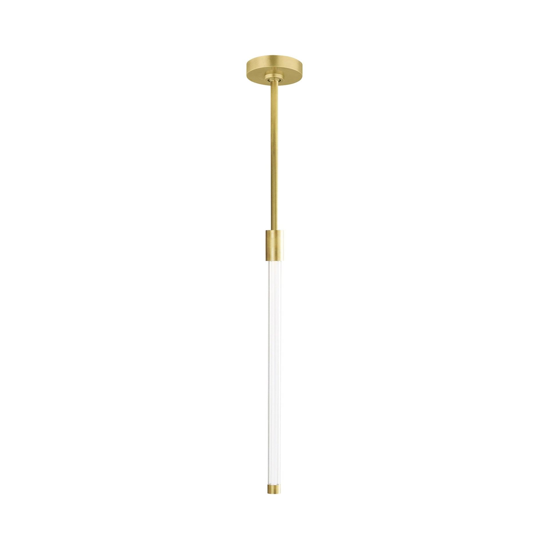Ecliptic Natural Brass LED Pendant with Clear Glass Diffusion
