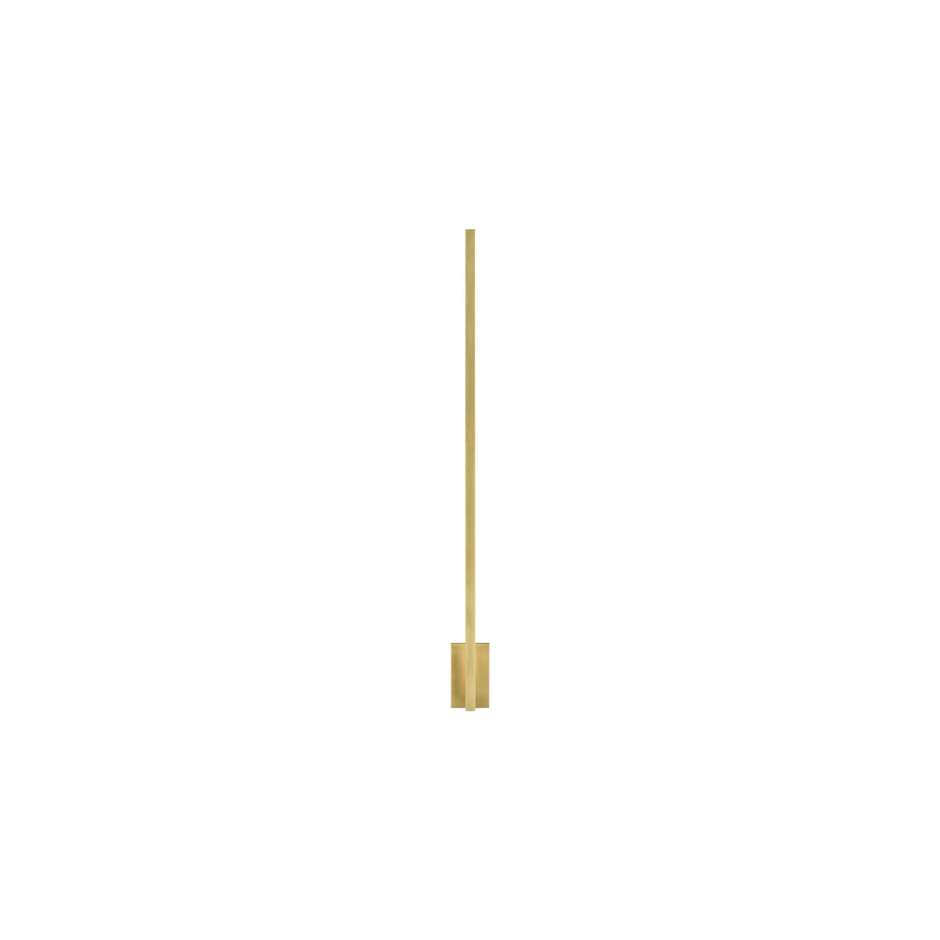 Stagger Sleek Dimmable LED Brass Wall Sconce 37.1" H