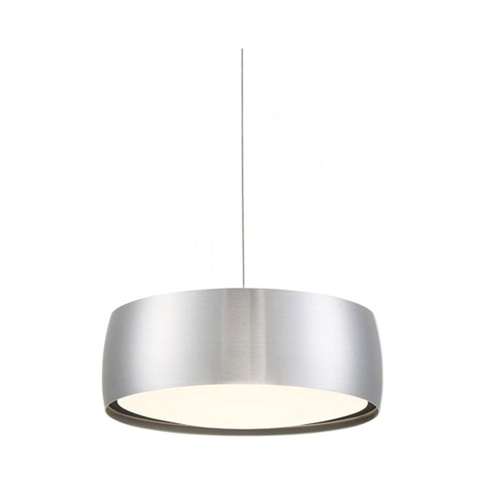 Tic Toc Brushed Aluminum LED Drum Pendant Light
