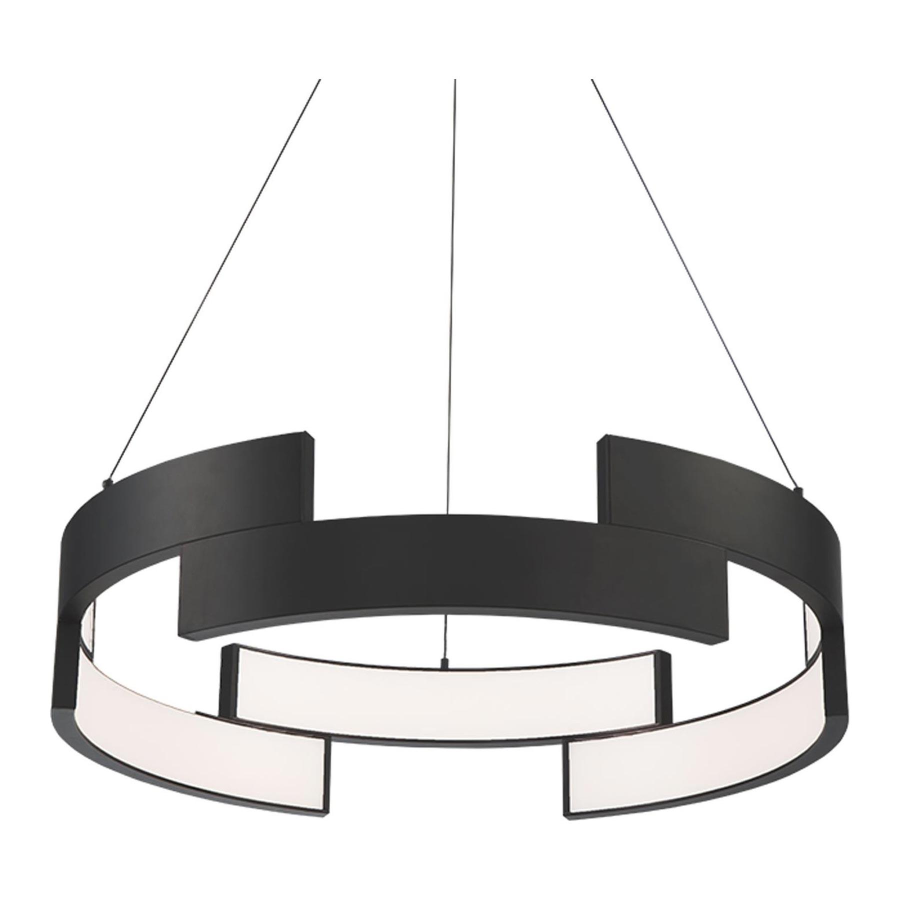 WAC Lighting Trap 38" LED 3000K Contemporary Aluminum Pendant in Black