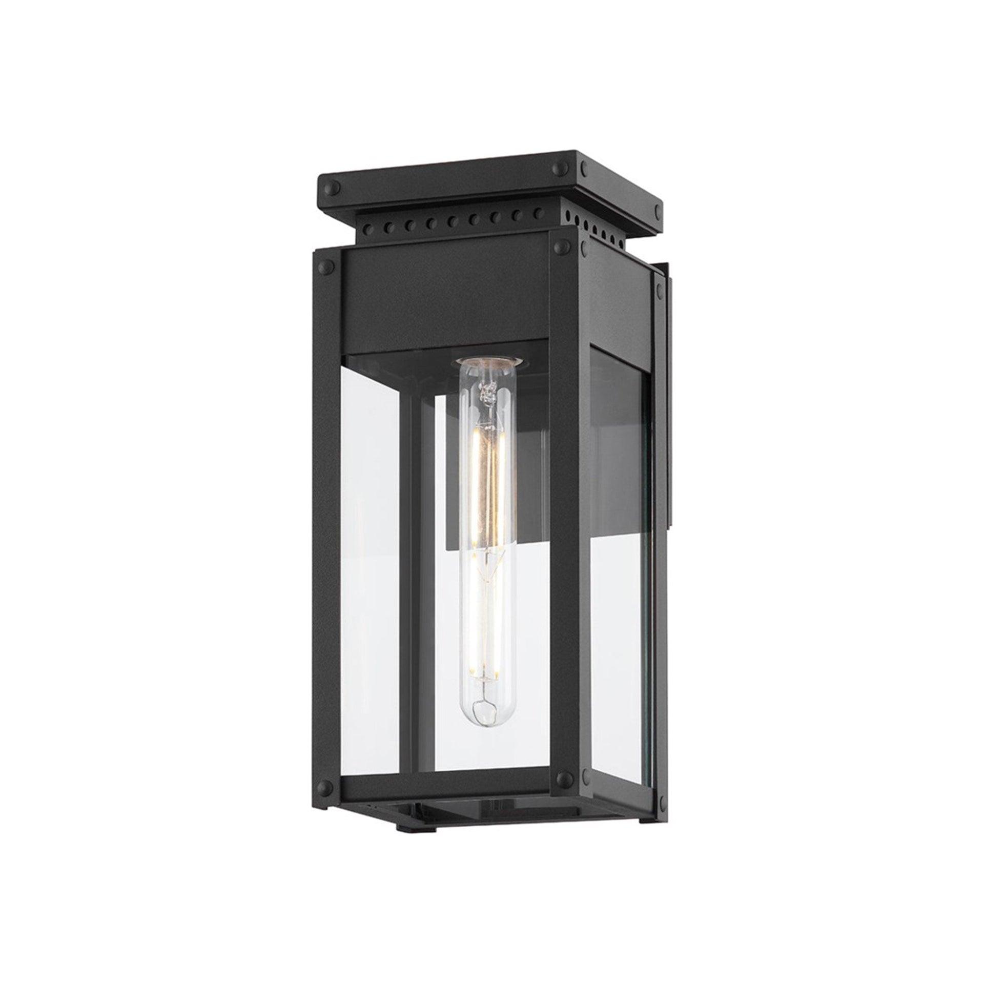 Troy Lighting Braydan 1 - Light Wall Light in  Textured Black Clear Shade