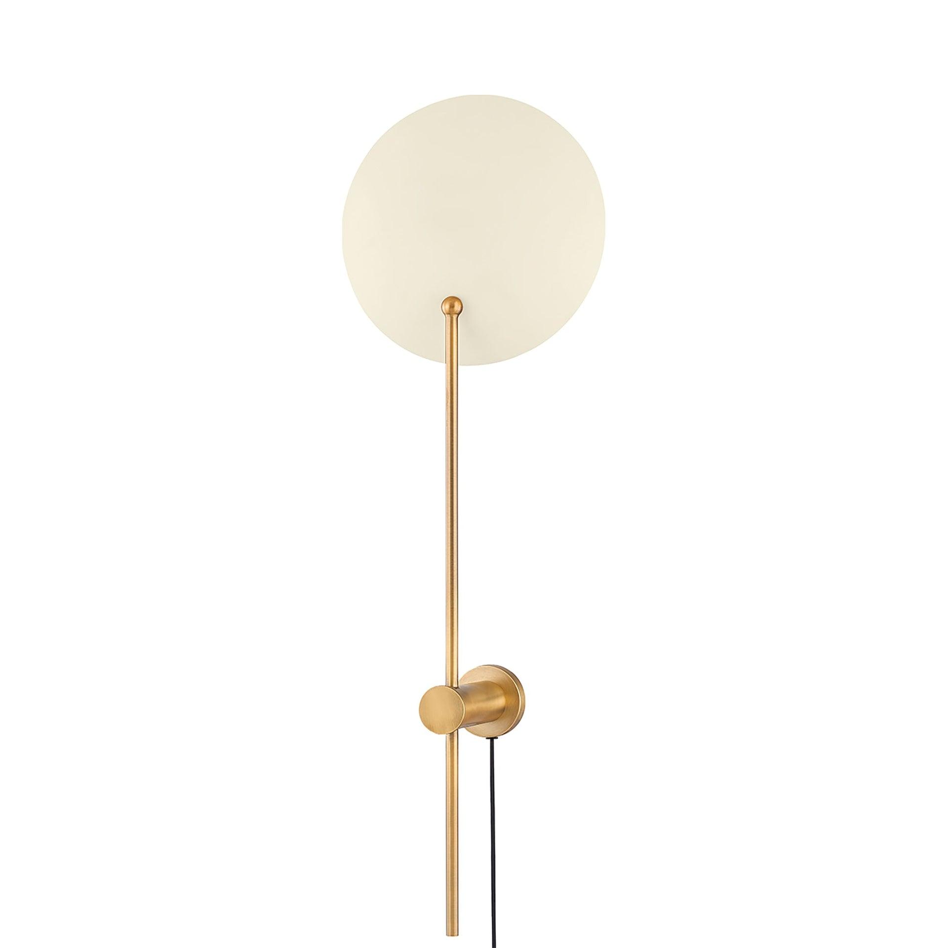 Sereno Plug-In Sconce - Cream and Brass
