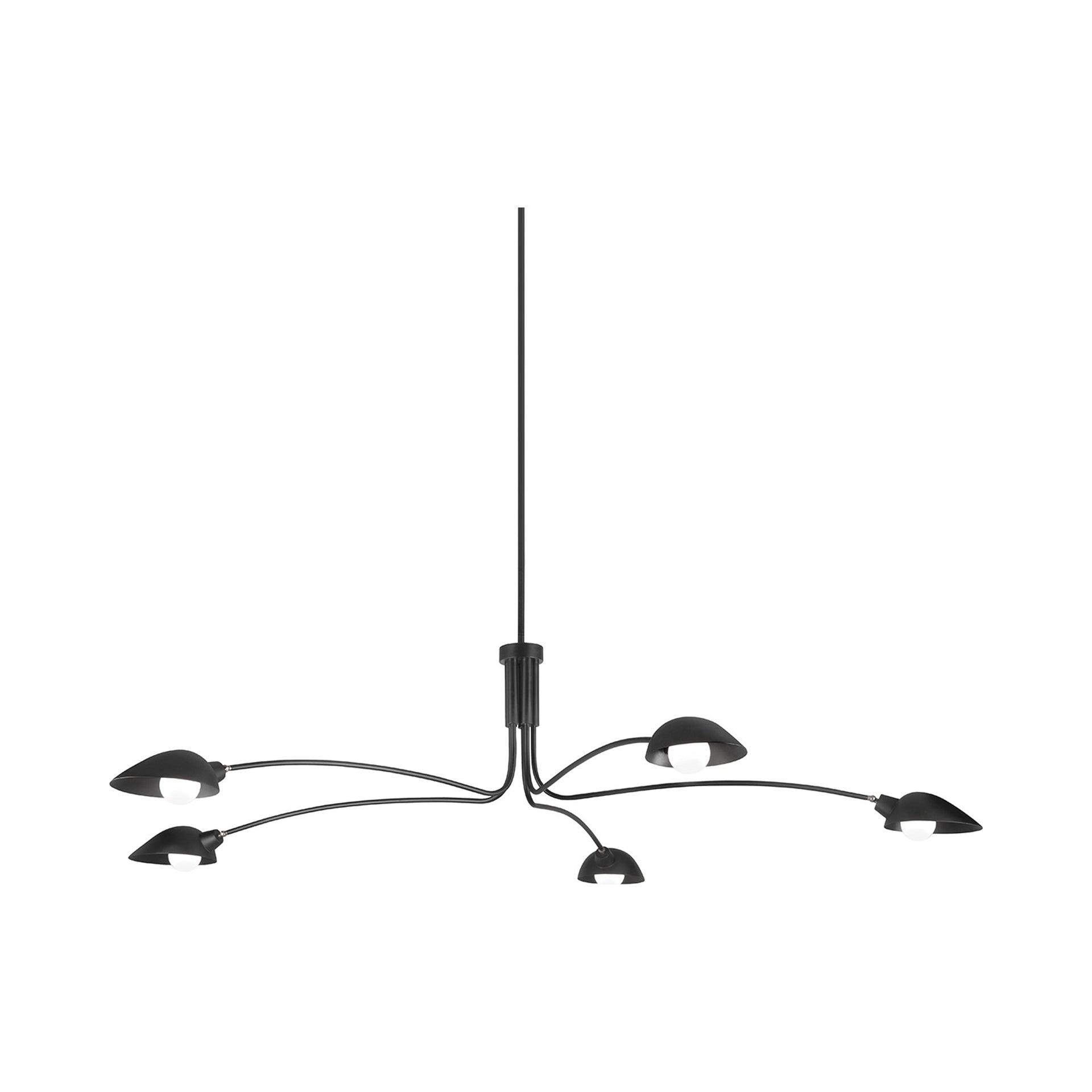 Pugh Chandelier - Black / 5 Light