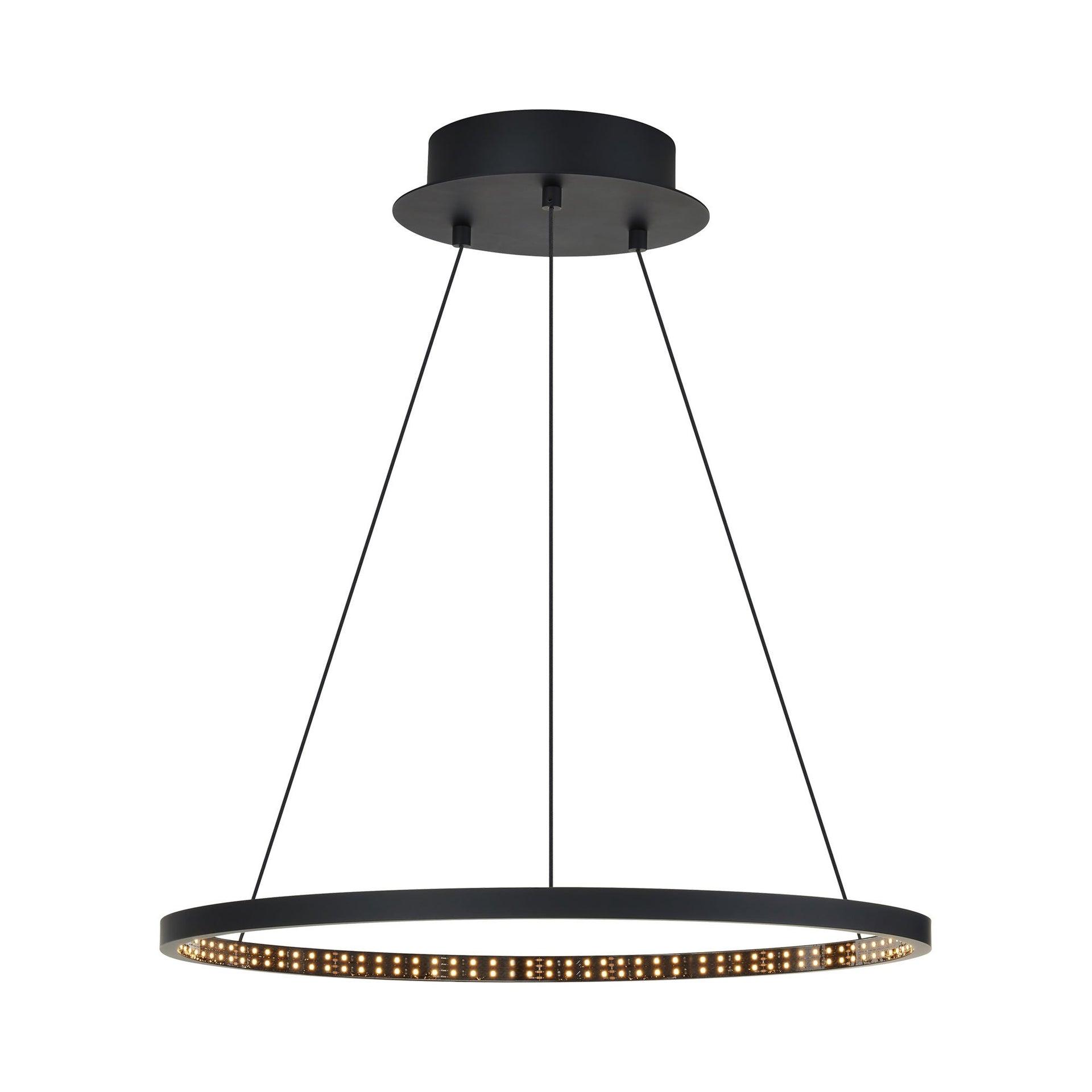 Nightshade Black Modern LED Chandelier with Integrated Light