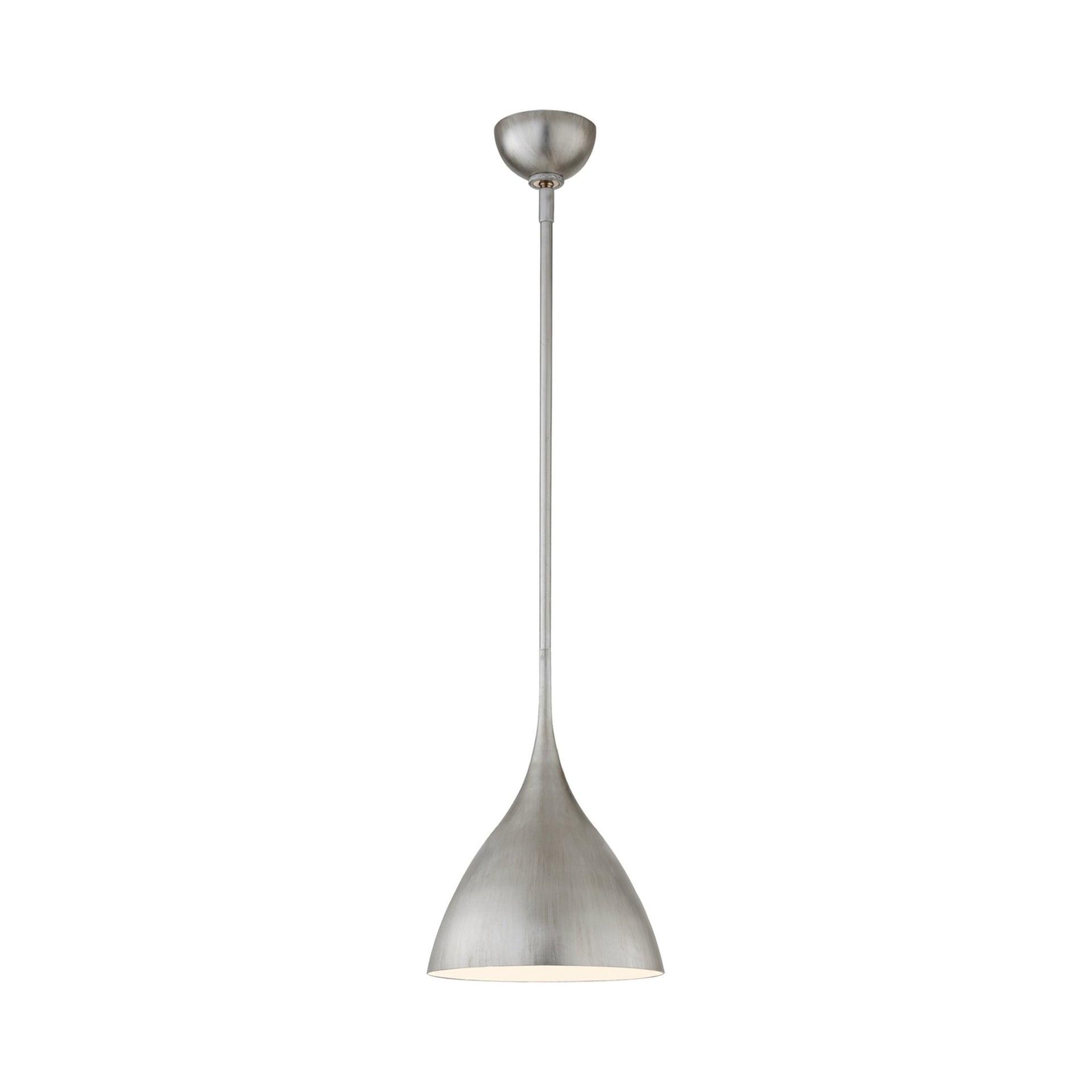 Agnes Burnished Silver Leaf 13.5" Indoor/Outdoor Pendant Light