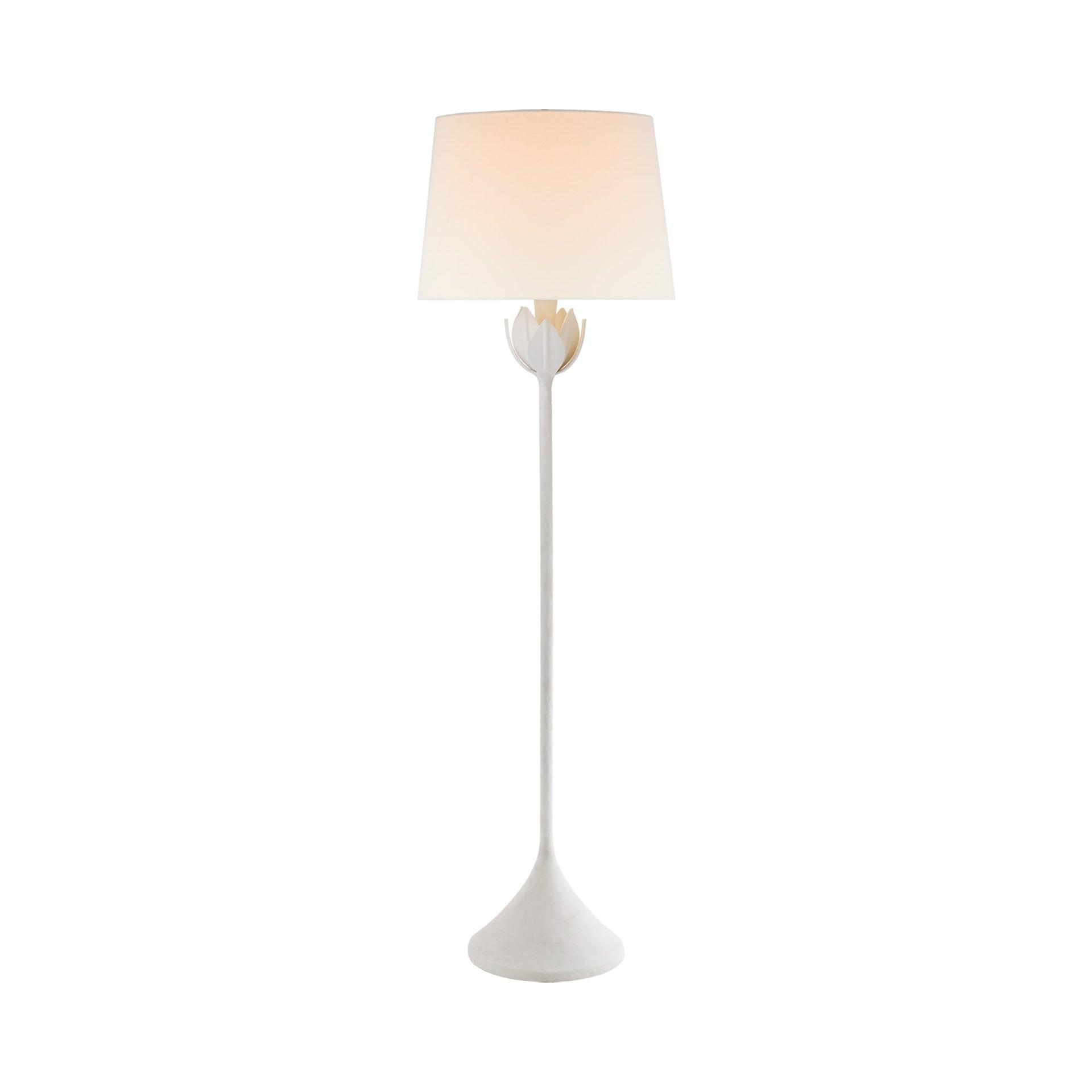 Alberto Edison-Style Adjustable 60" Outdoor Floor Lamp in Plaster White