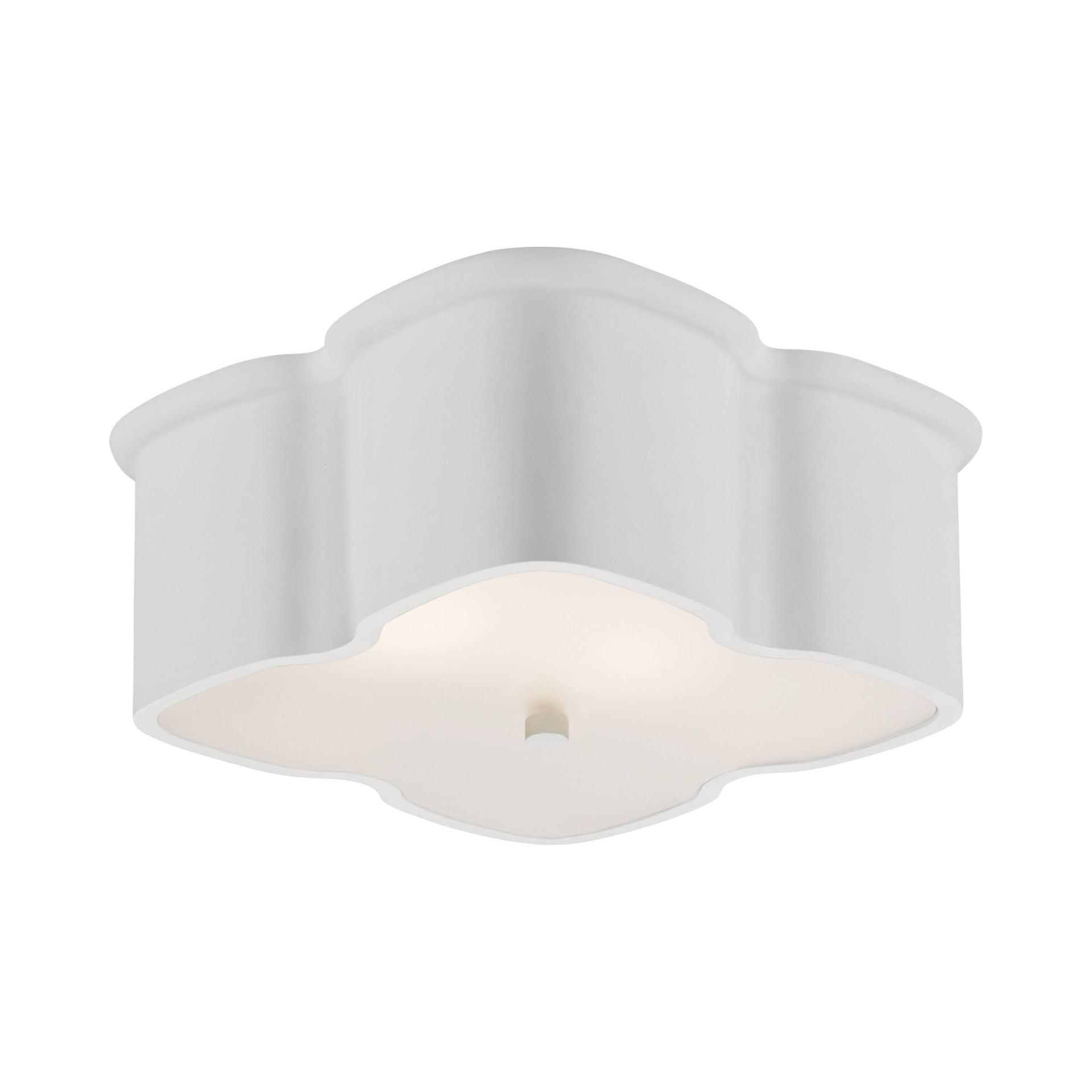 Bolsena Clover 5.75'' Plaster White Flush Mount Ceiling Light