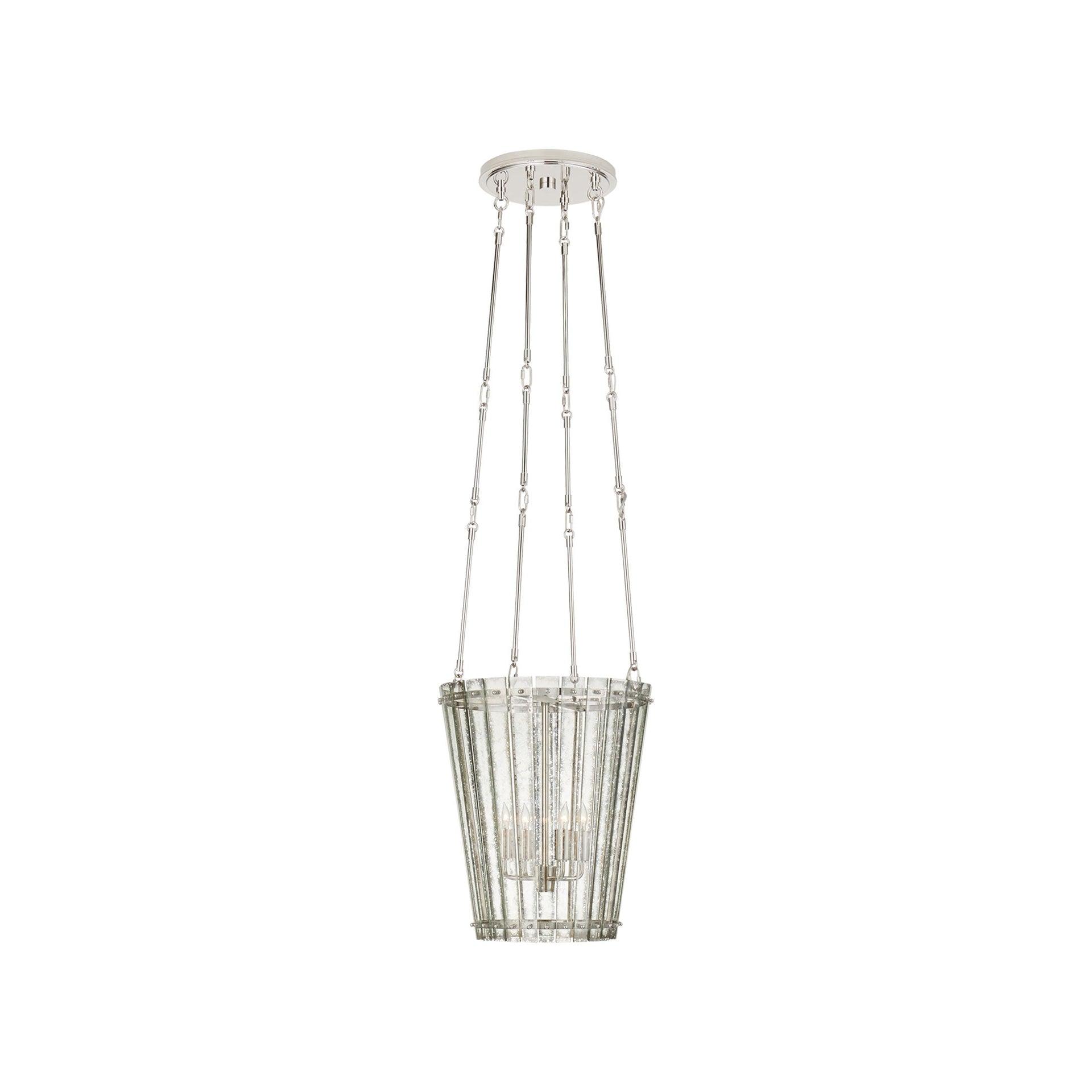 Mini Nickel Crystal Candle Chandelier with Plug-in