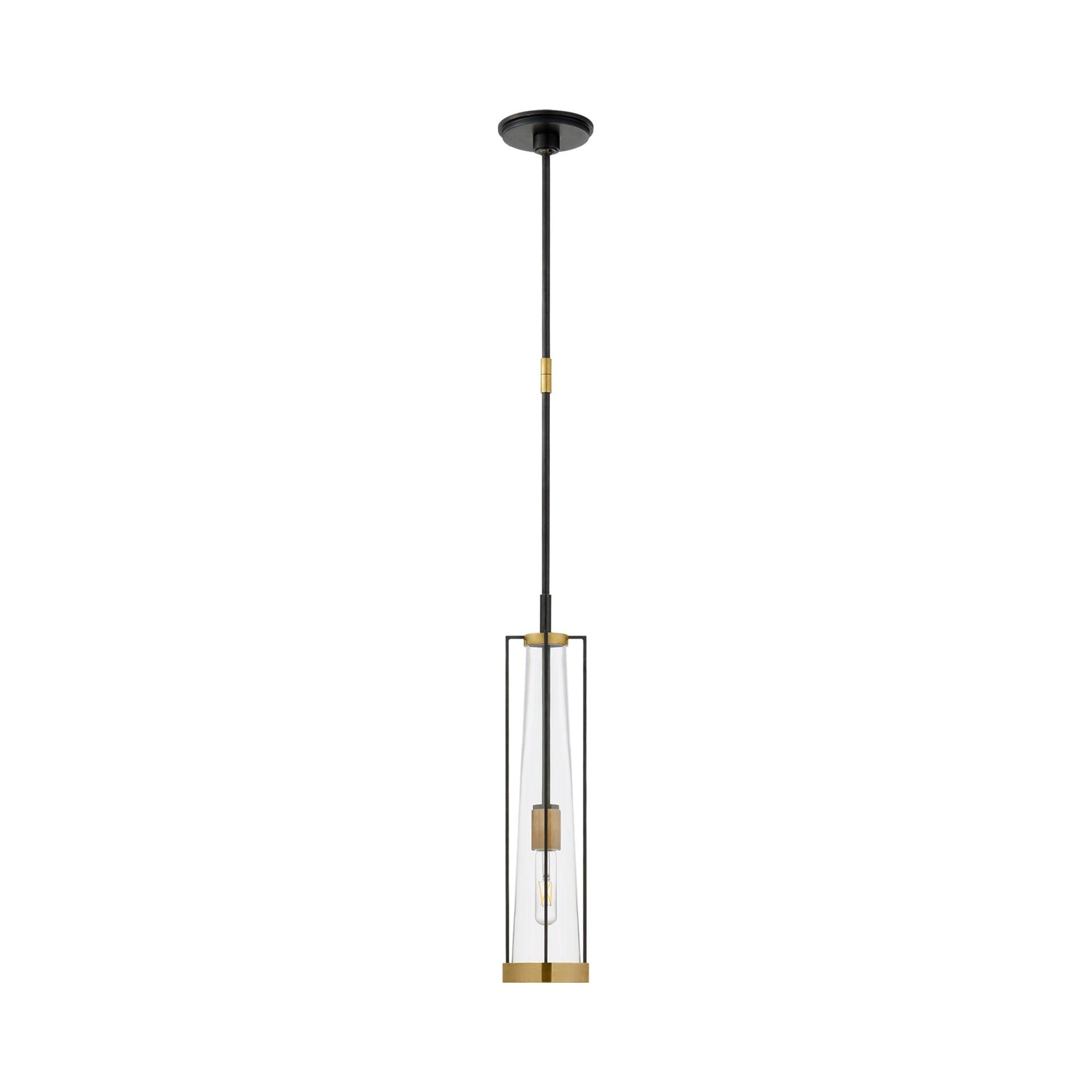 Calix Mini Bronze and Brass Glass Pendant Light