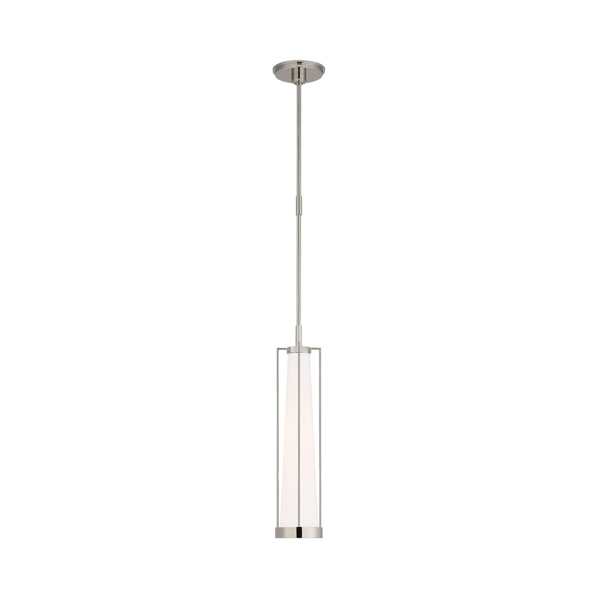Polished Nickel Mini Pendant with Clear Glass Shade