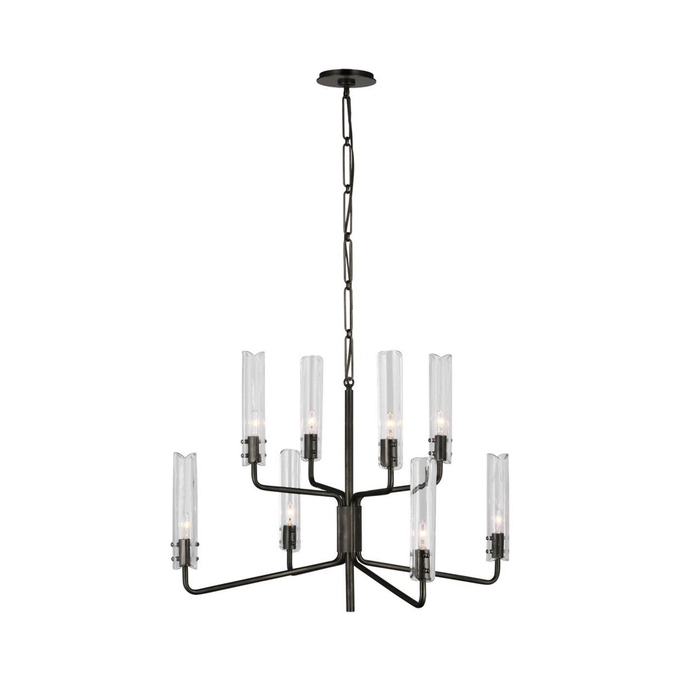 Casoria Bronze Crystal Elegance 8-Light Plug-in Chandelier