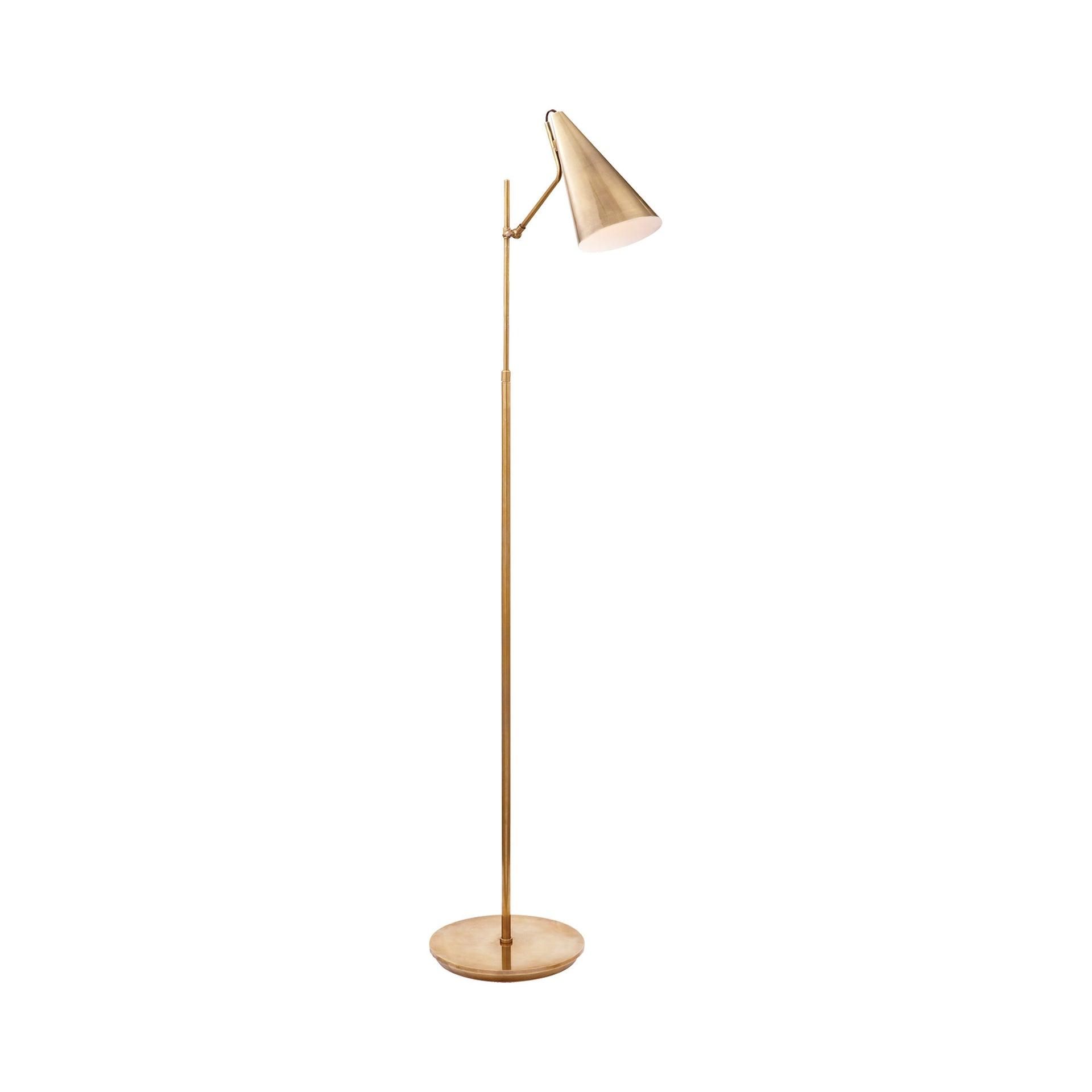Edison Adjustable Hand-Rubbed Antique Brass Floor Lamp