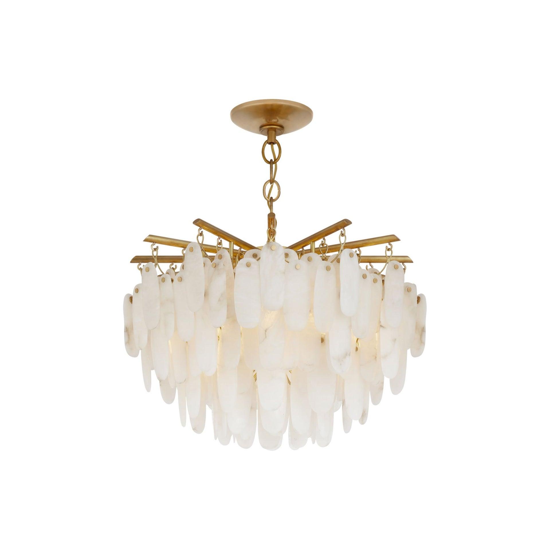 Cora 18-Light Antique-Burnished Brass and Crystal Tiered Chandelier