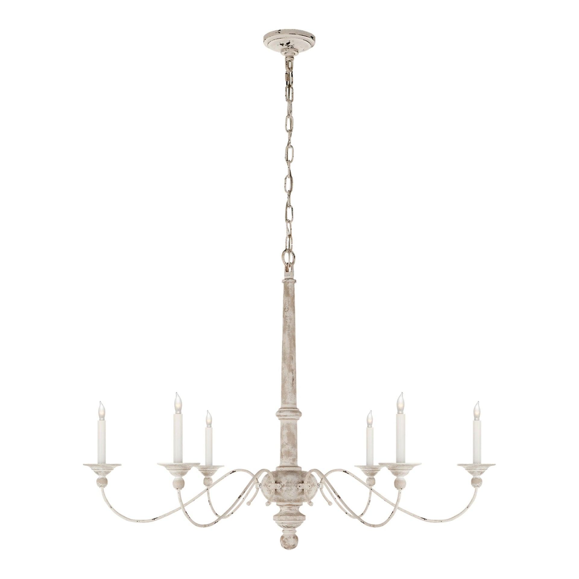 Large White Crystal Candle Chandelier with Plug-in
