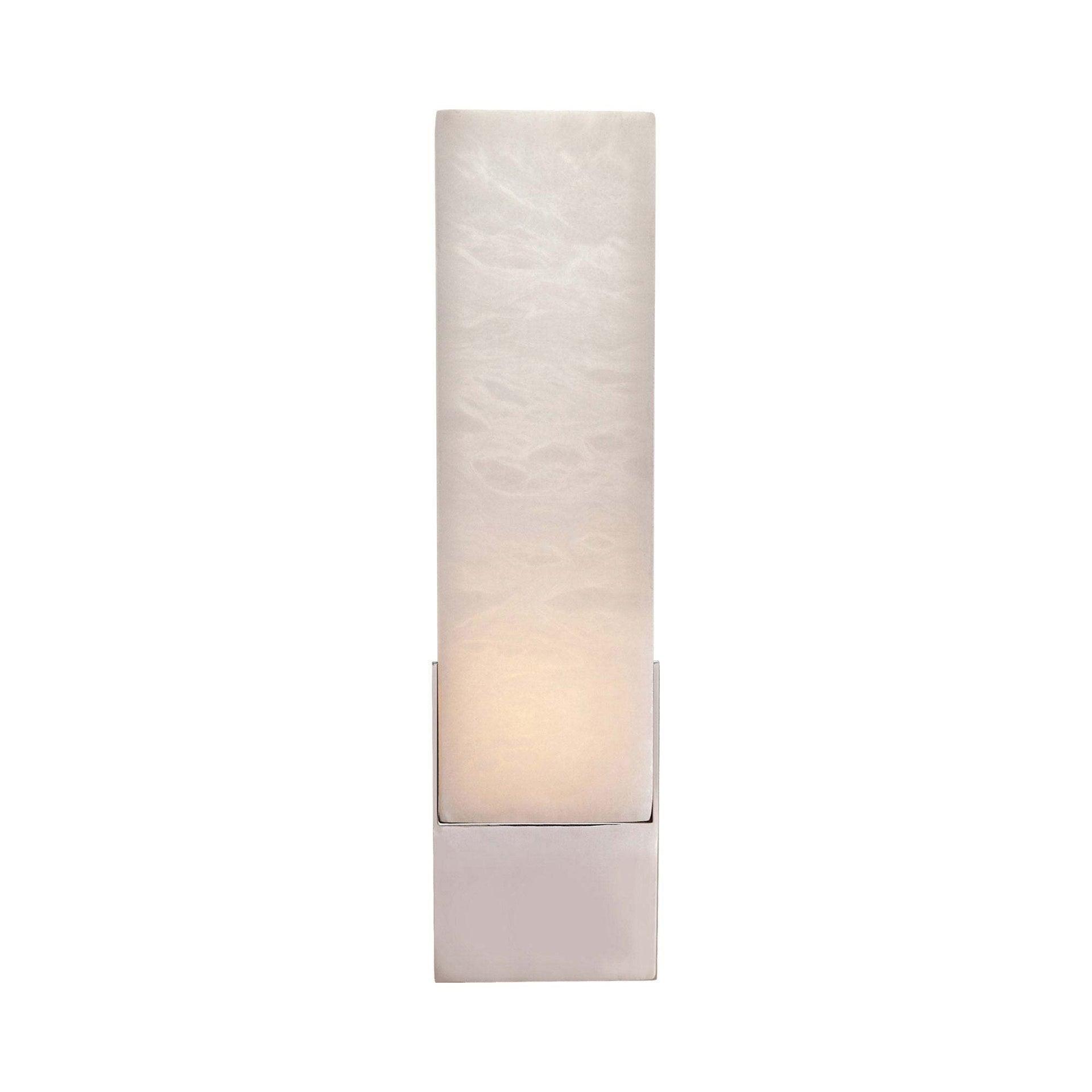 Polished Nickel Tall Box Outdoor Wall Sconce