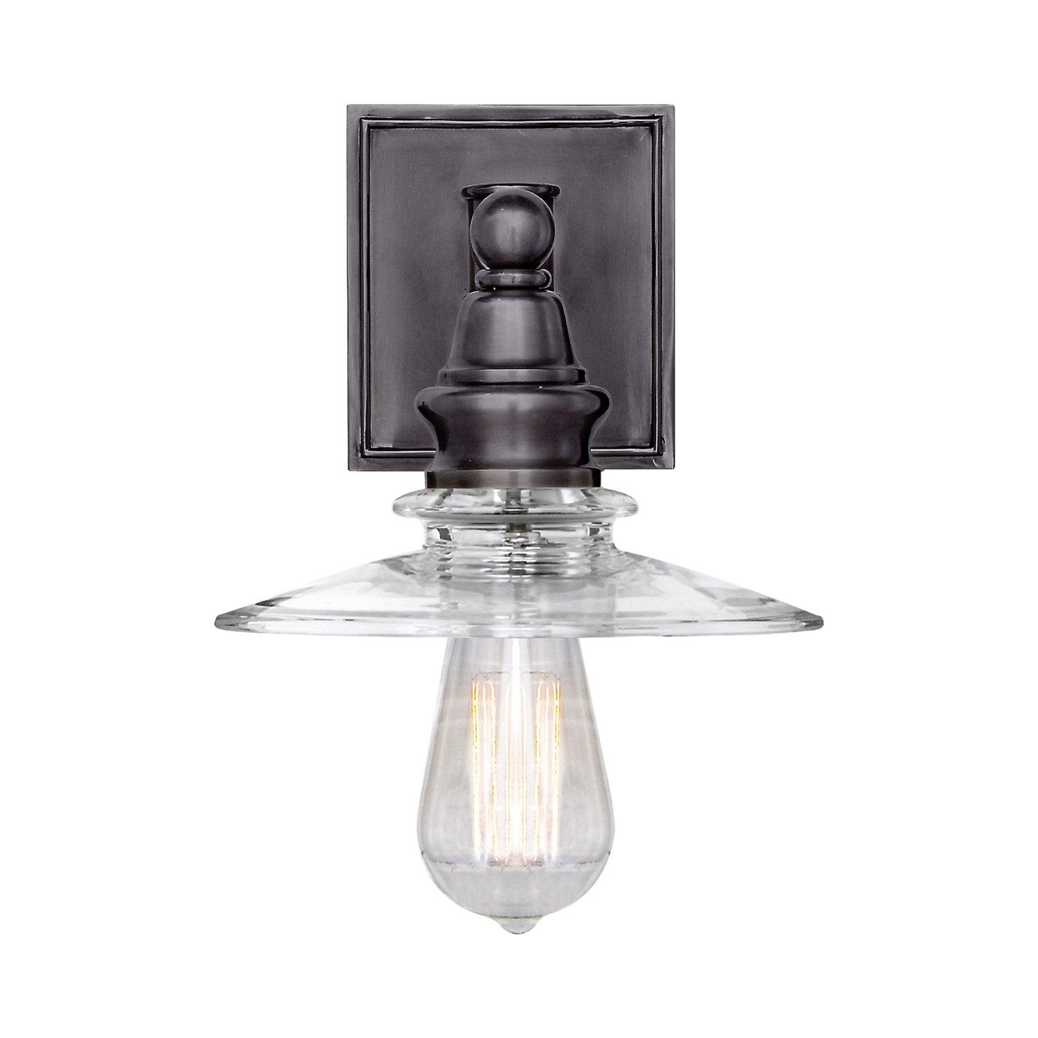 Covington Elegance 12.75" Outdoor Bronze & Black Wall Sconce