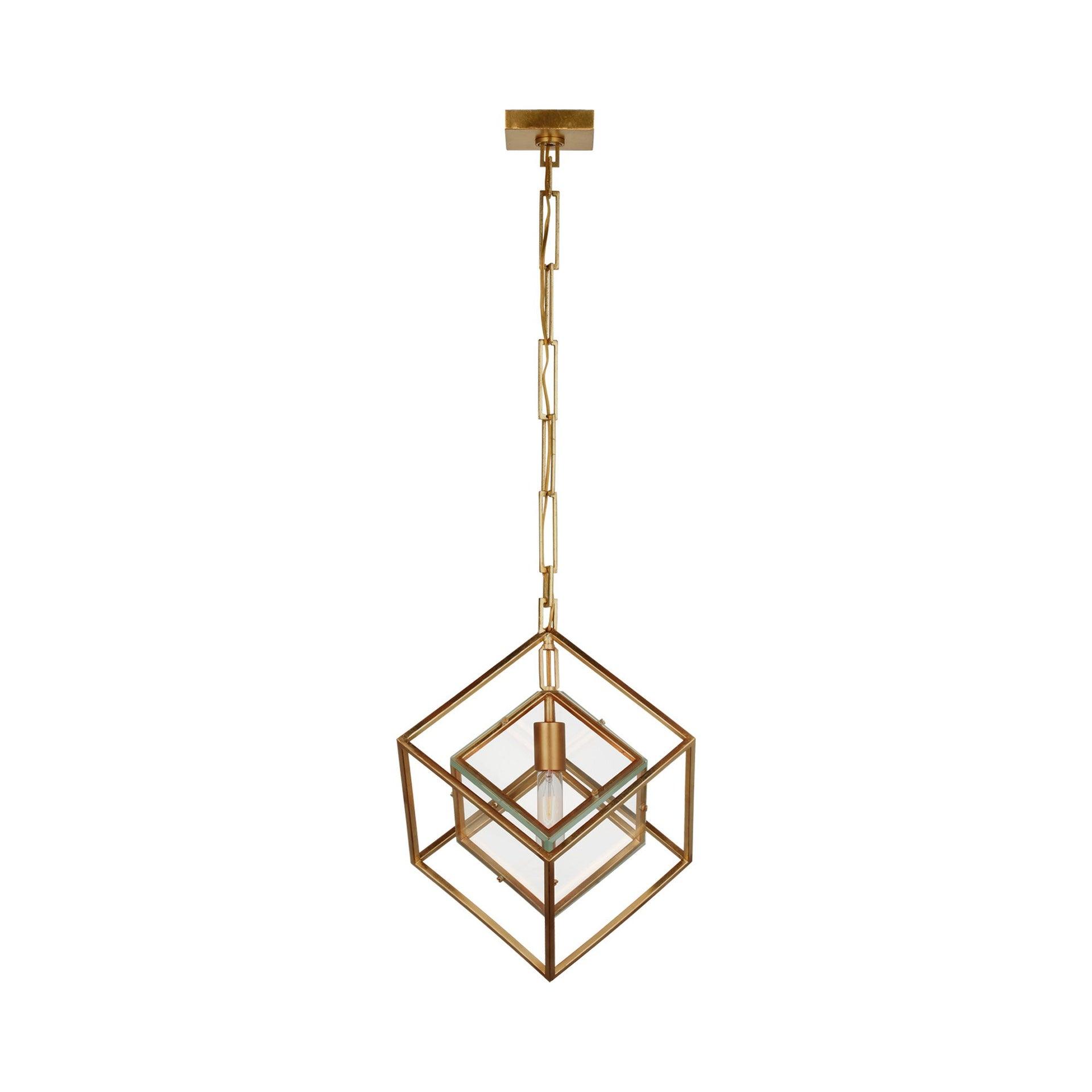 Gold Gilded Glass LED Indoor/Outdoor Pendant Light