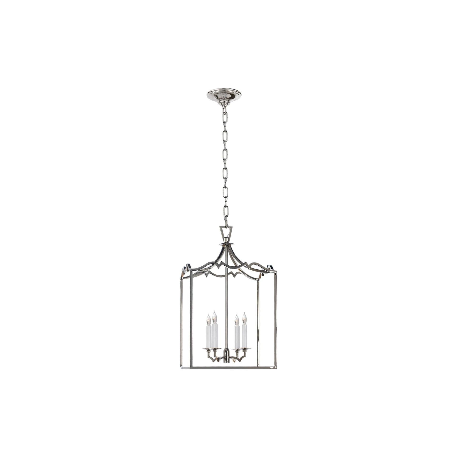 Darlana Polished Nickel 4-Light Indoor/Outdoor Fancy Lantern