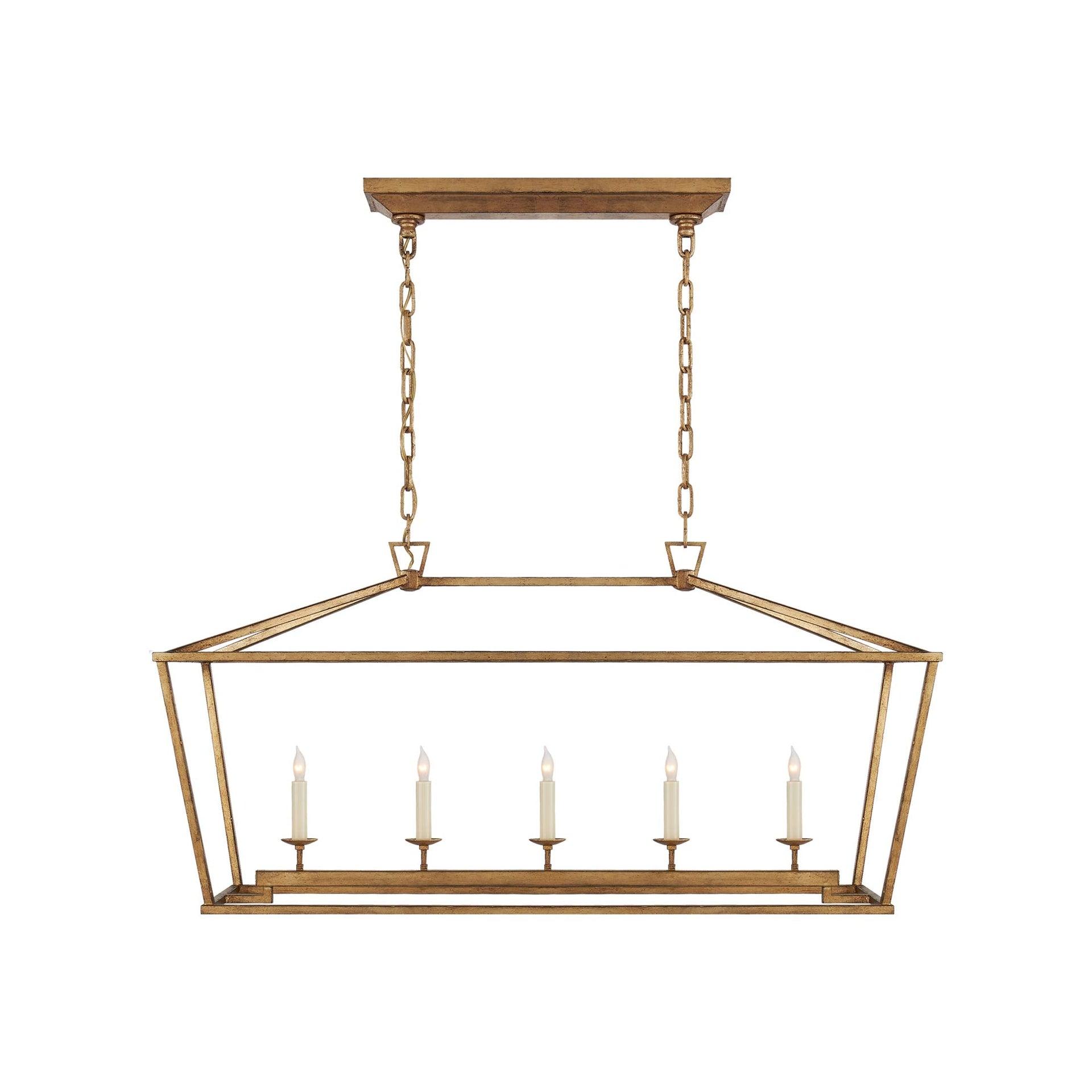 Darlana Gilded Iron 5-Light Linear Island Chandelier