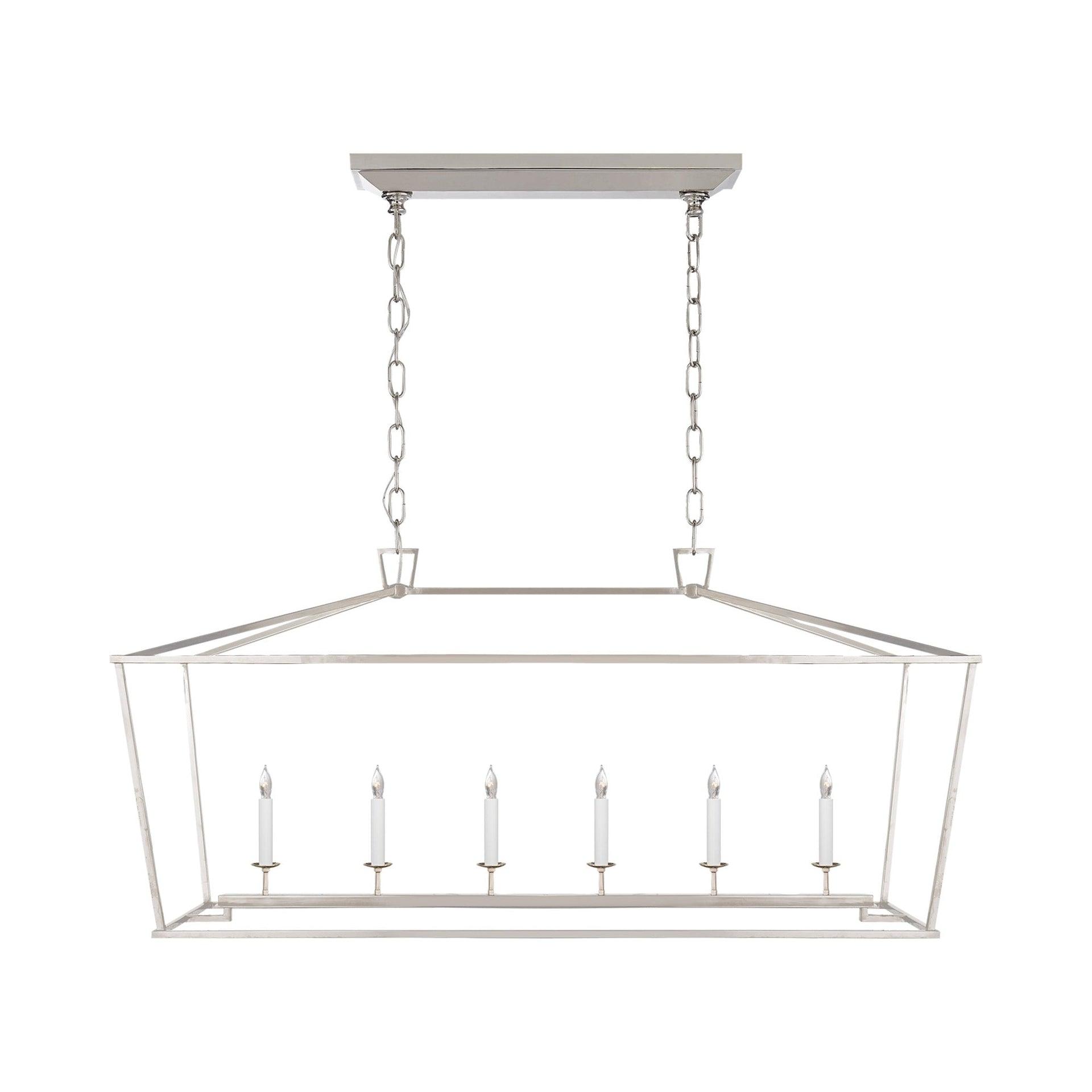 Elegant Darlana 54" Polished Nickel Linear Island Light