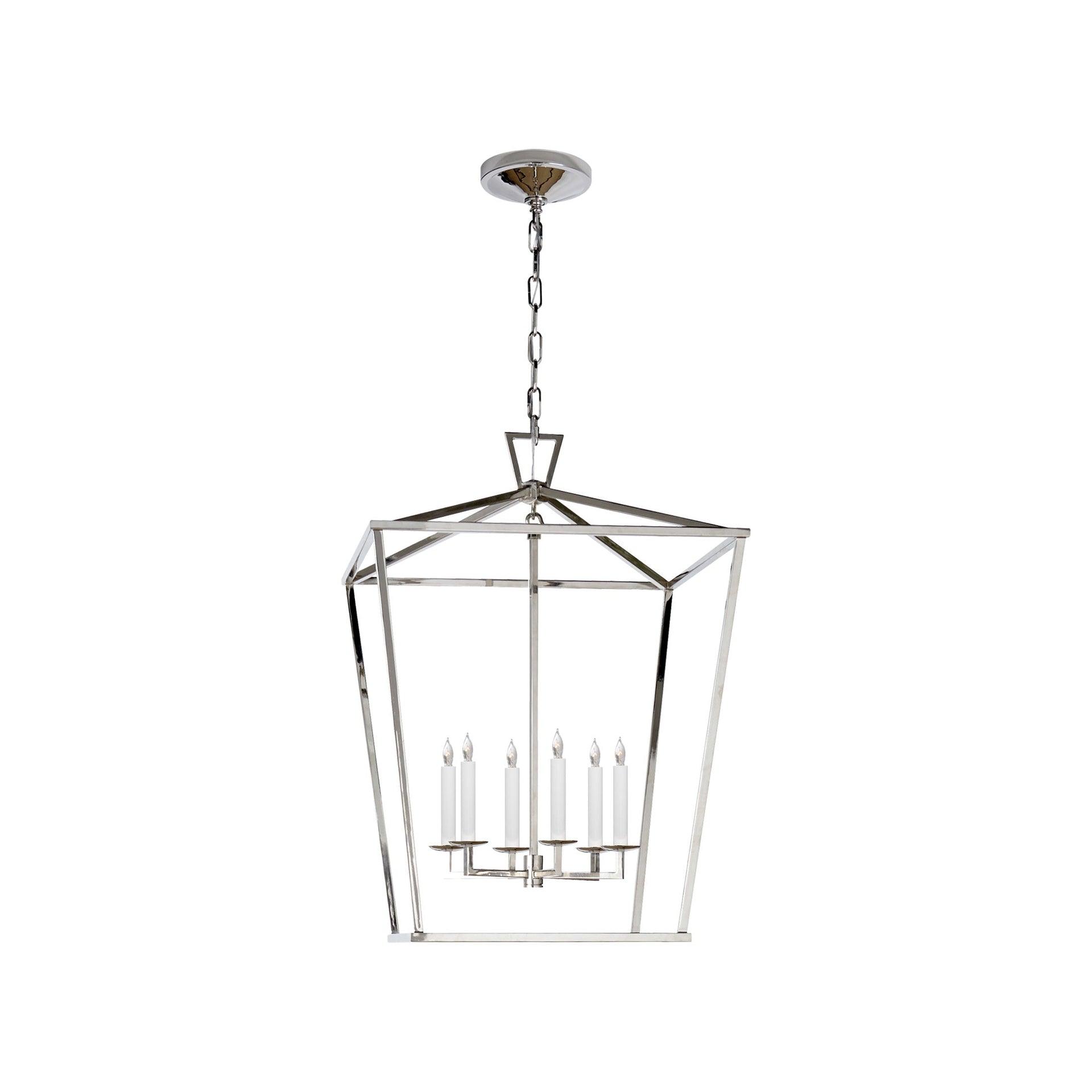 Darlana Polished Nickel 6-Light Indoor/Outdoor Chandelier