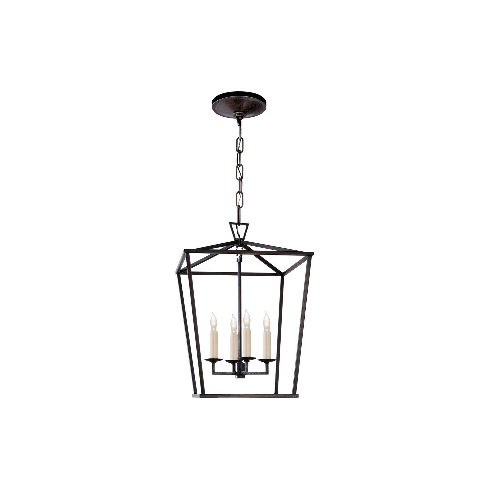 Darlana Aged Iron Open-Cage 4-Light Chandelier