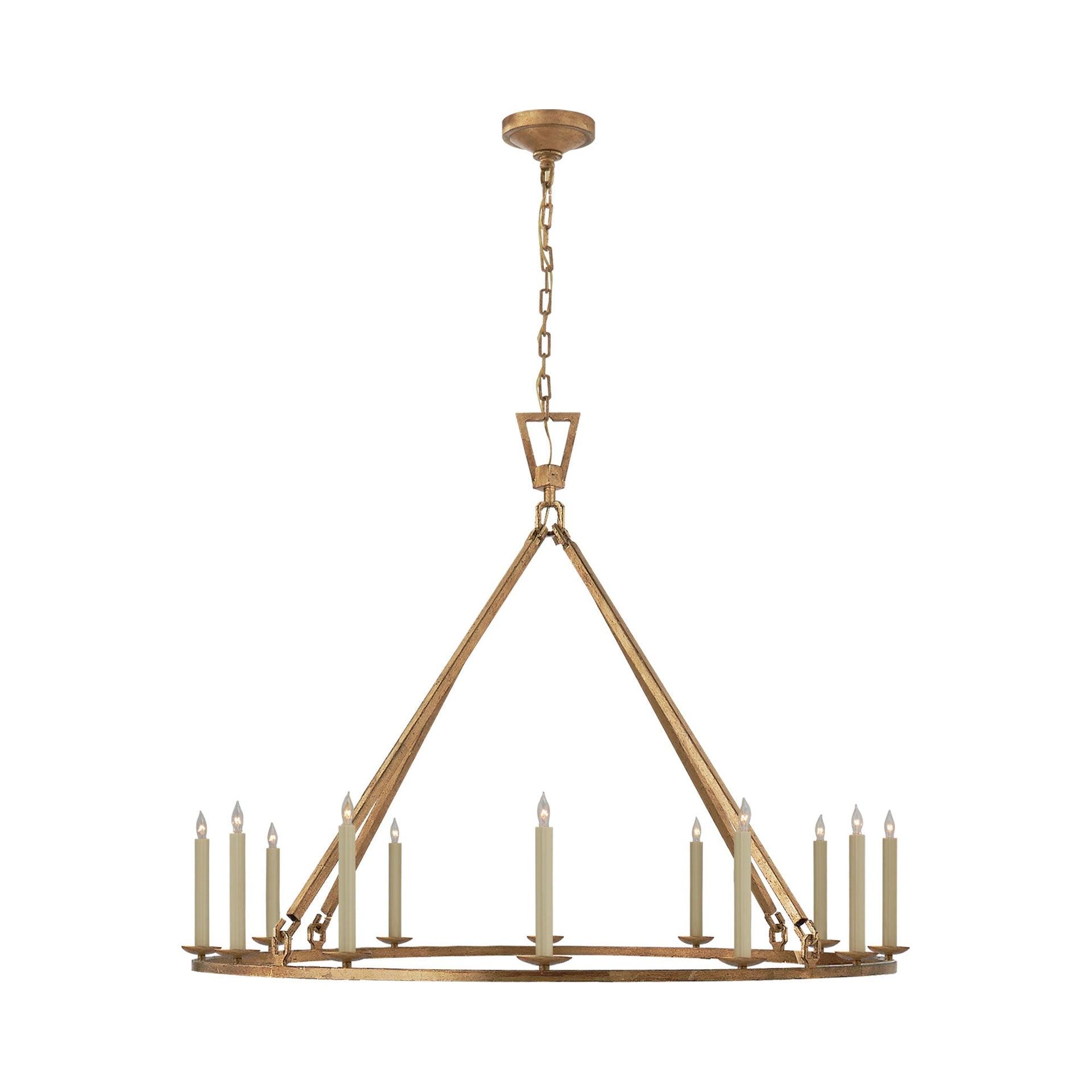 Elegant Darlana 12-Light Nickel & Crystal Chandelier, 38.75" H