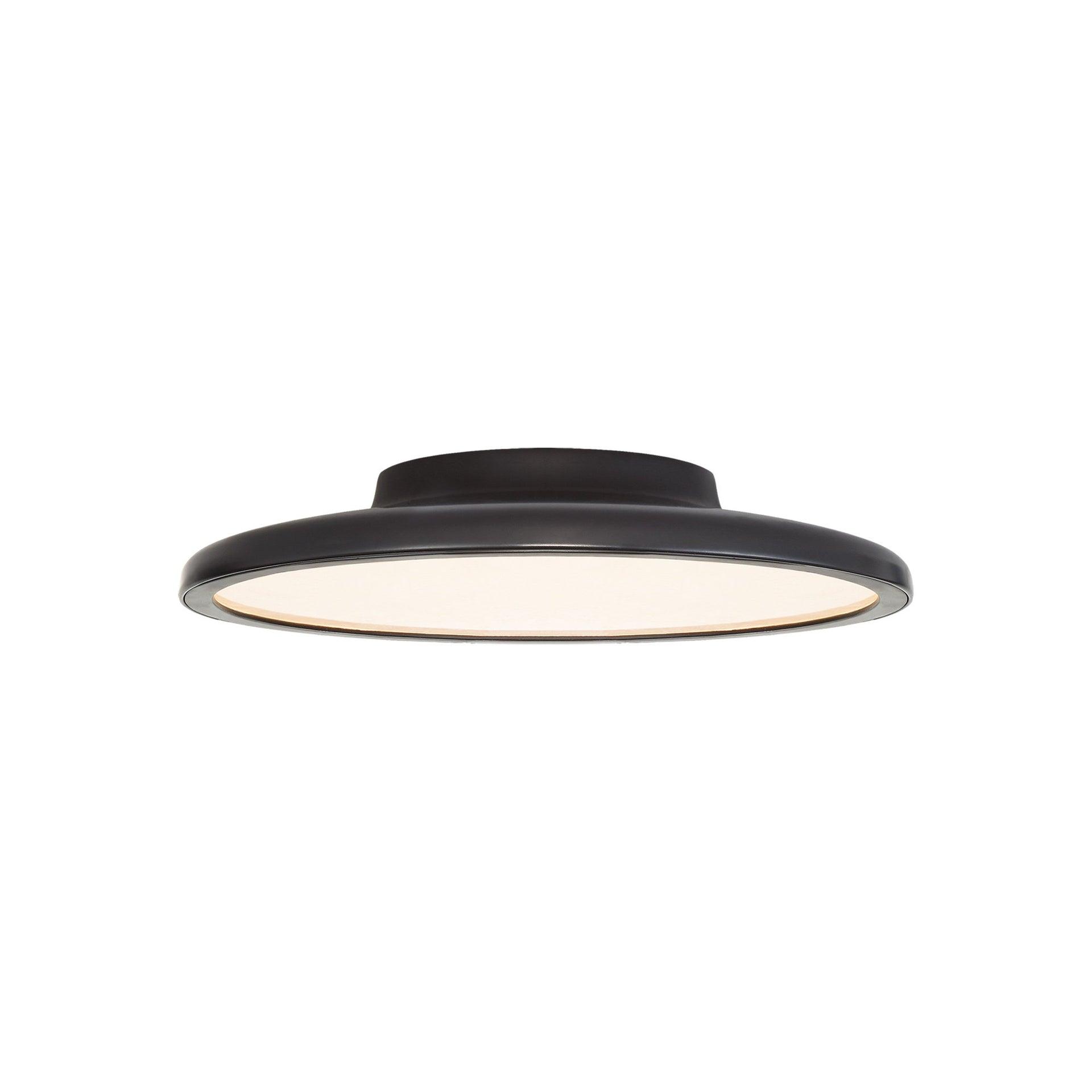 Matte Black Round LED Flush Mount Light