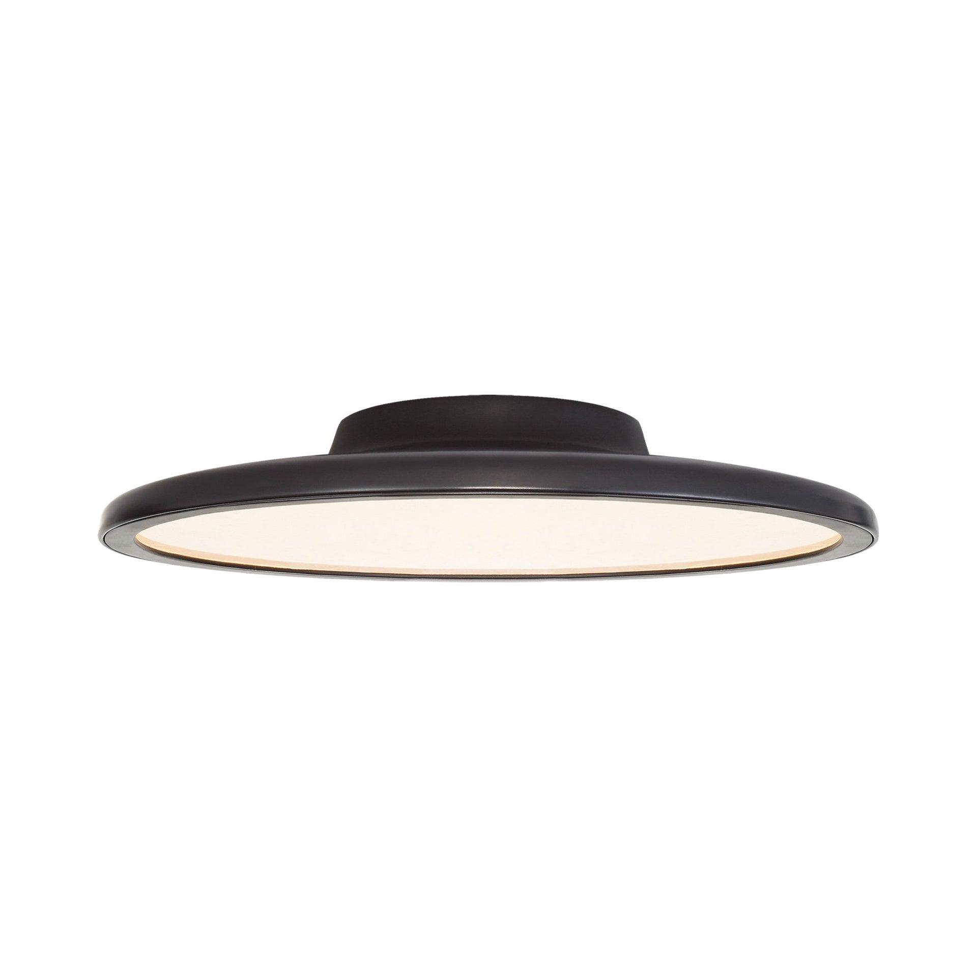 Matte Black Crystal Dot 16-Inch LED Flush Mount