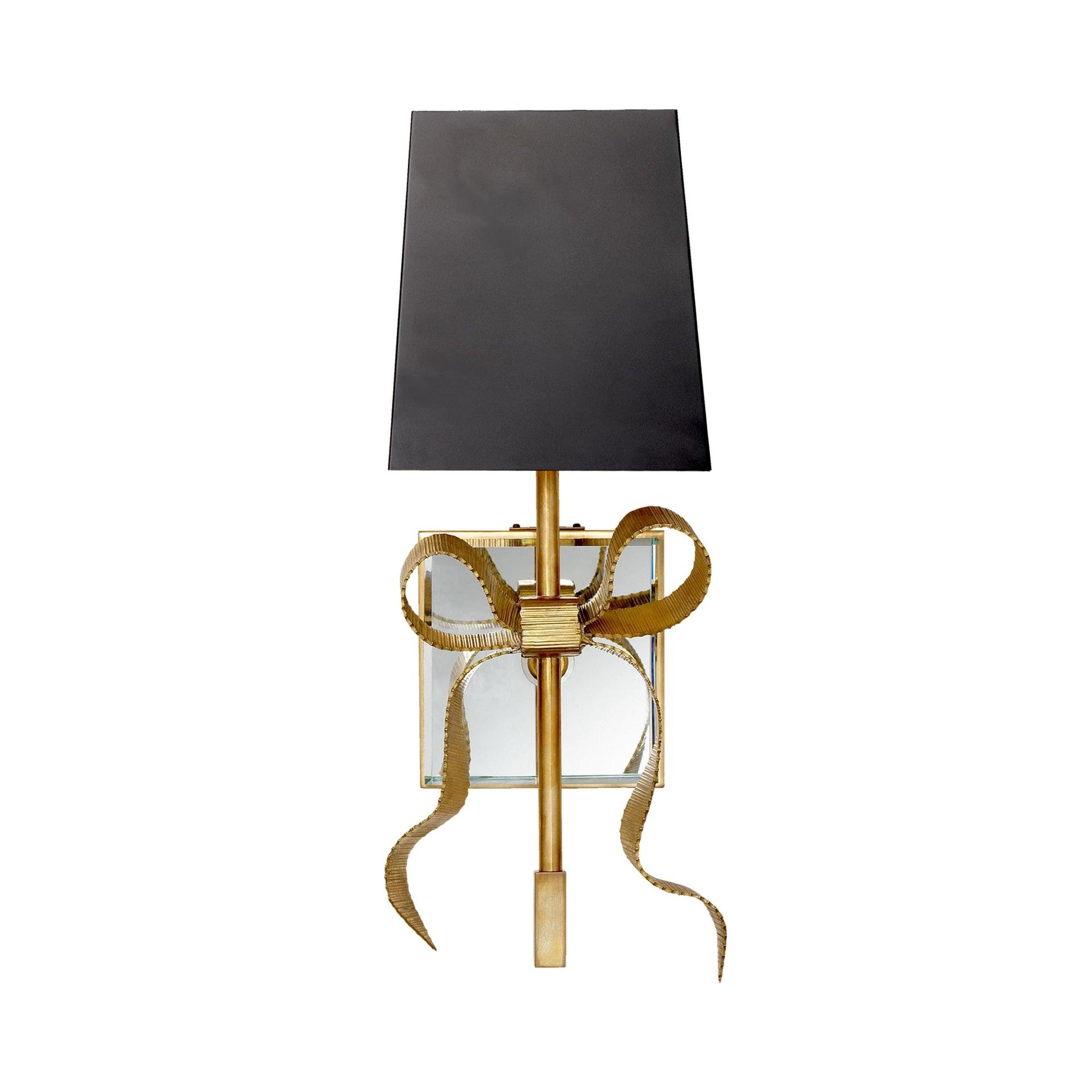 Ellery Matte Black and Soft Brass Direct Wired Wall Sconce