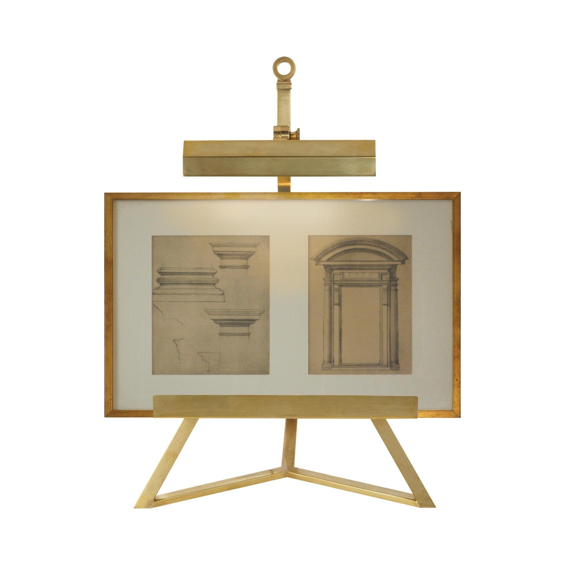 Estelle 16" Outdoor Natural Brass Adjustable Display Shelf