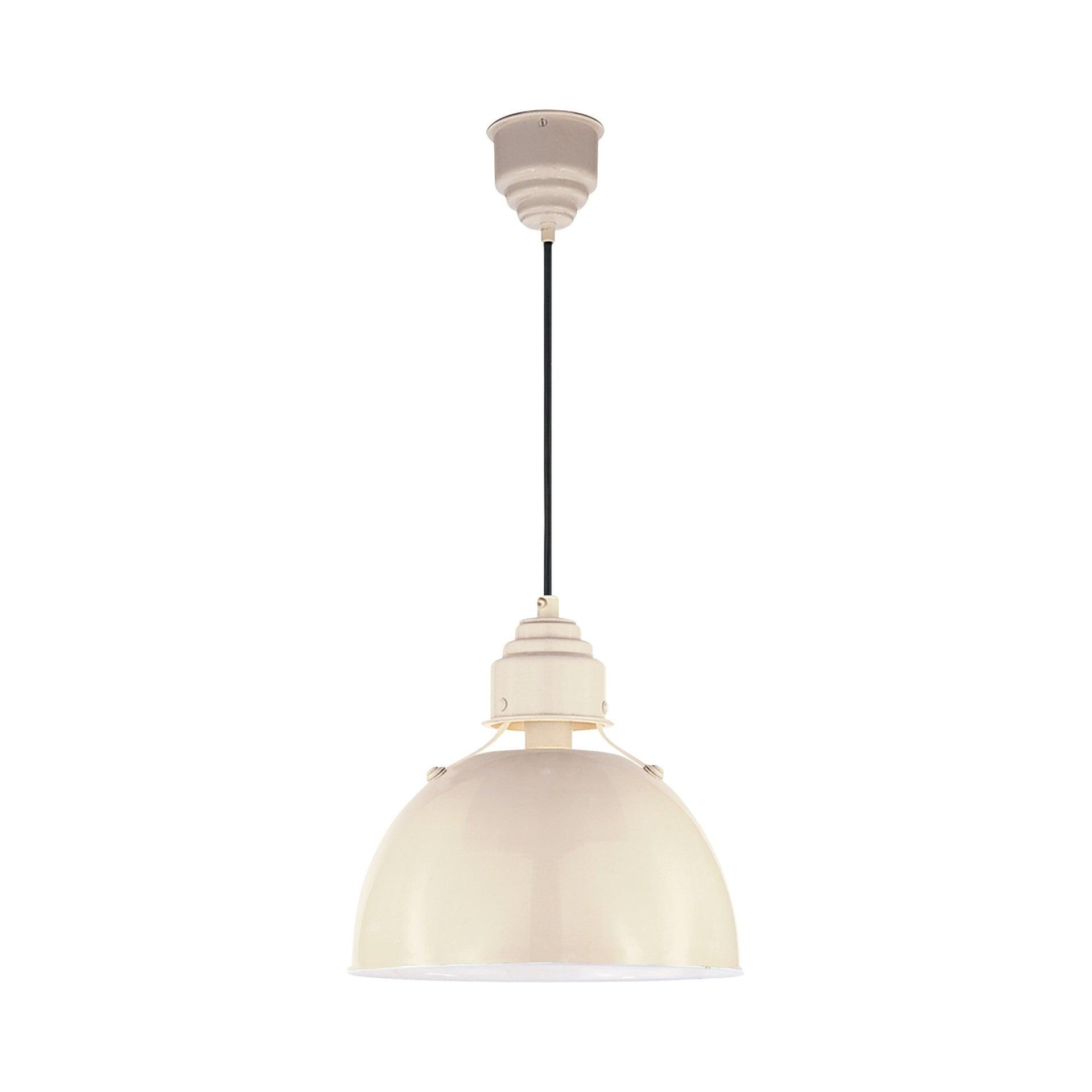 Eugene 12" Lightly Antique White Crystal Bowl Pendant
