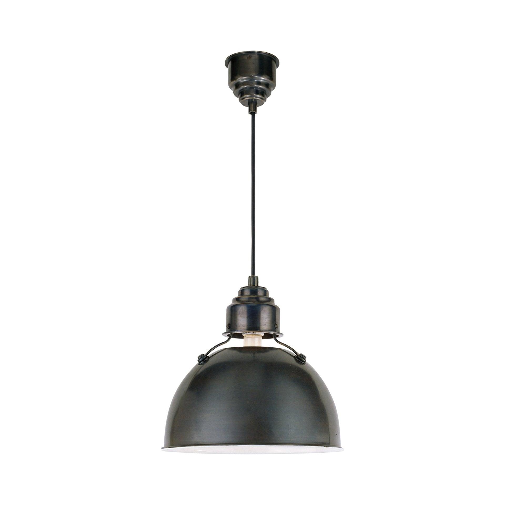 Bronze 12" Crystal LED Bowl Pendant Light