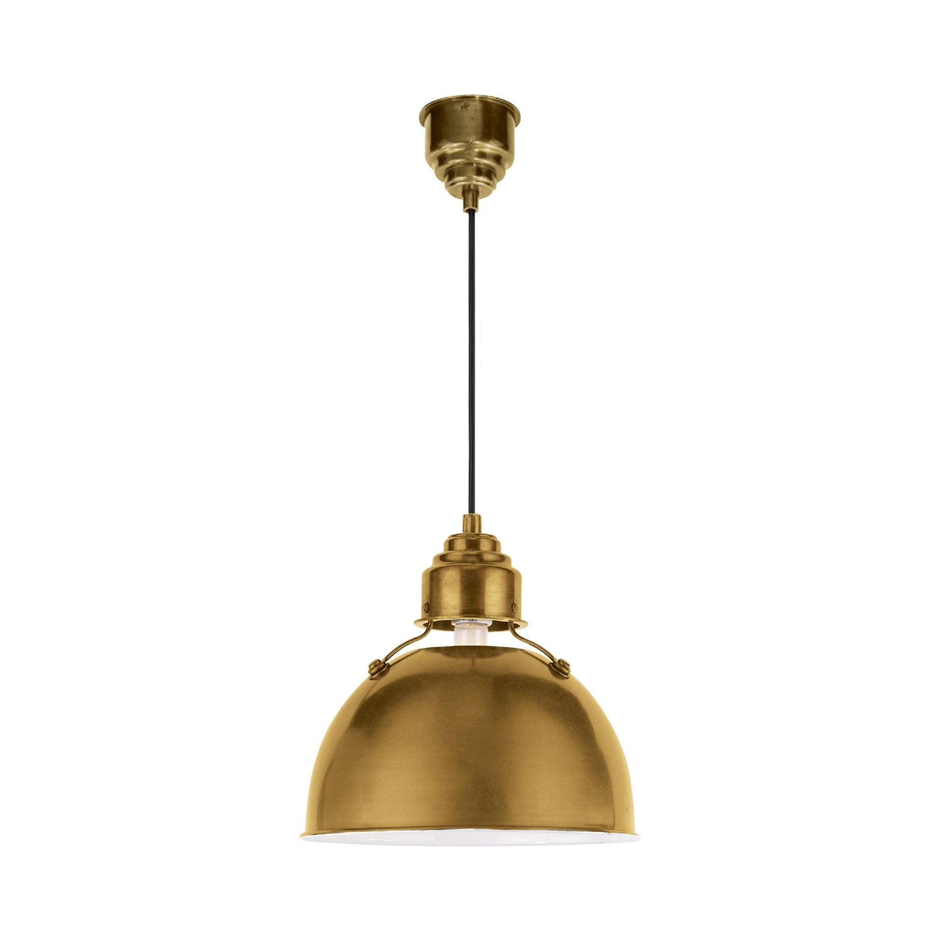 Eugene Antique Brass 12" Indoor Pendant Light