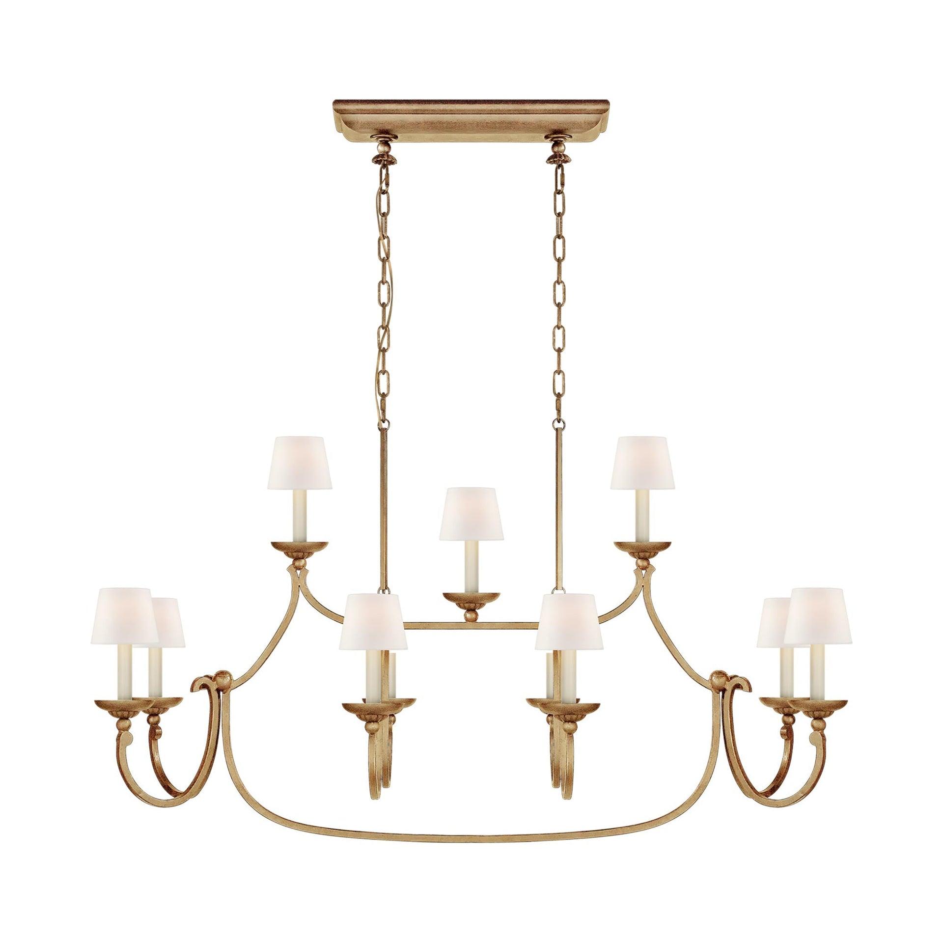 Flemish Grand Crystal 11-Light Plug-in Chandelier in Gilded Iron