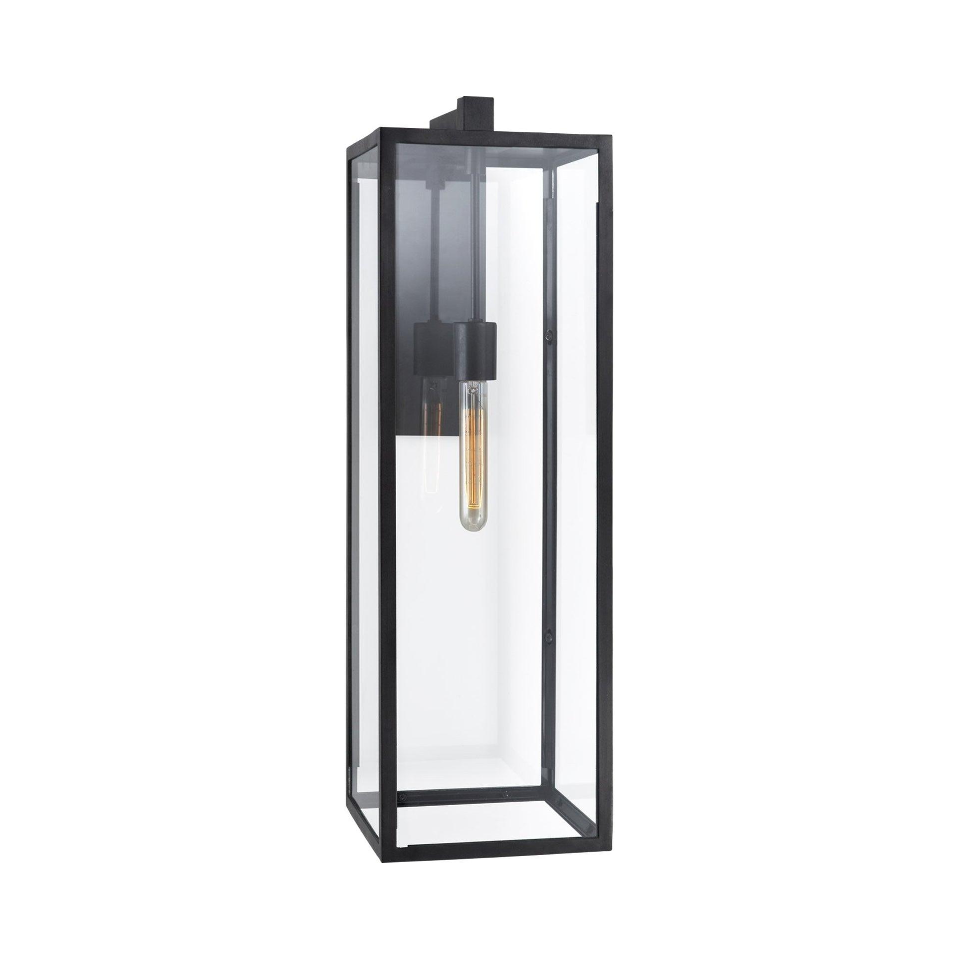 Elegant Dimmable Black Iron Wall Sconce, Direct Wired, 29.75 in