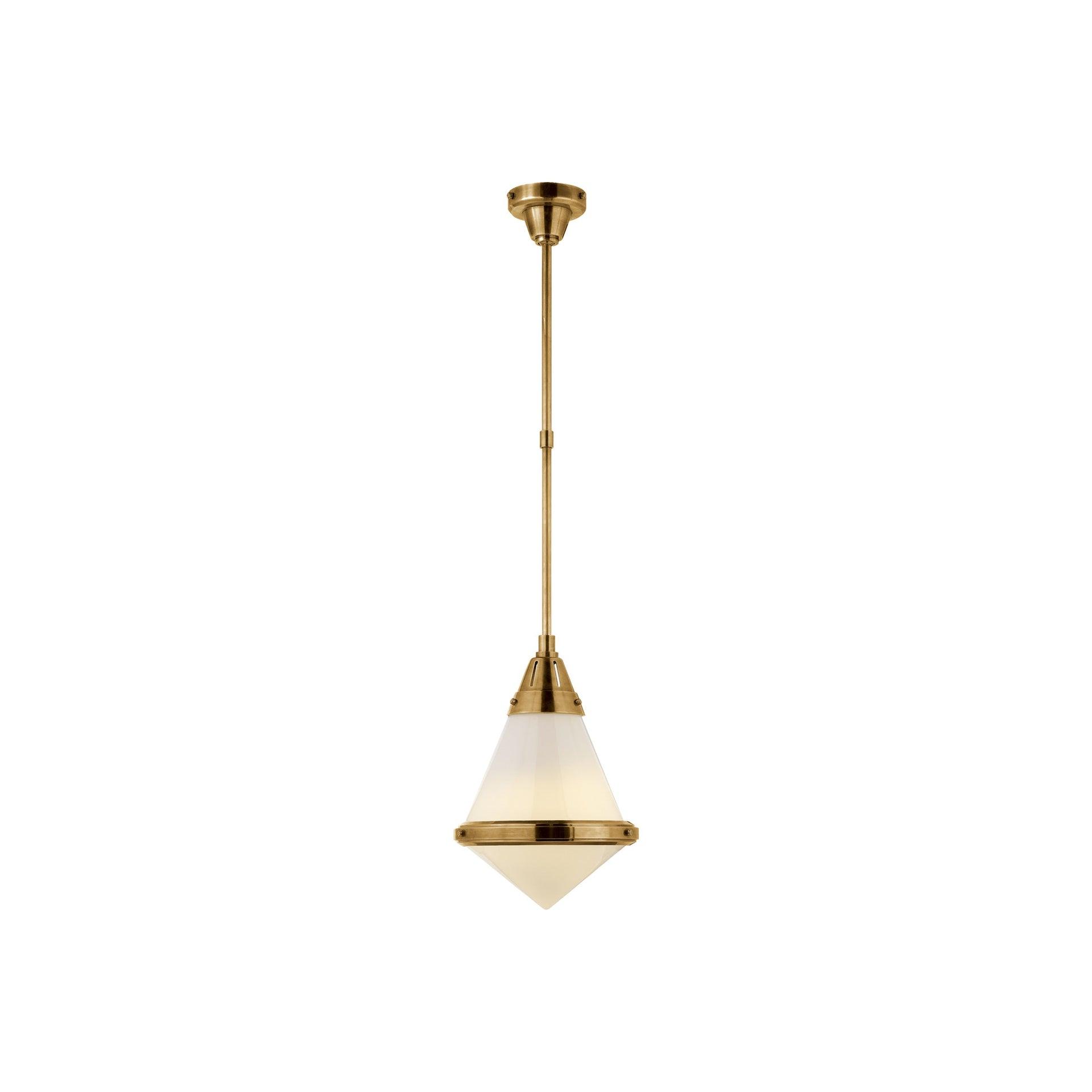 Gale 17.25" Polished Nickel and Glass Pendant Light
