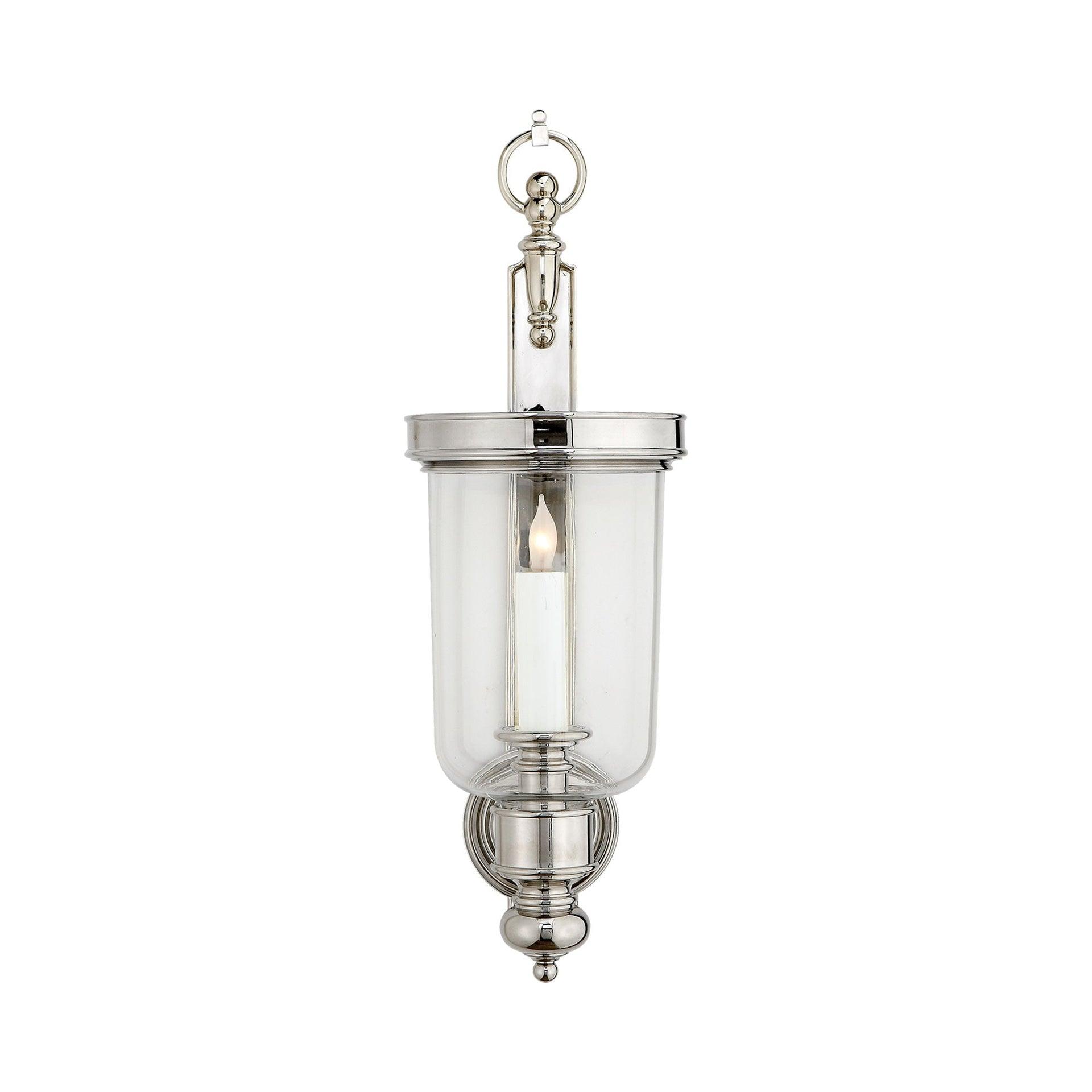 Polished Nickel Jelly Jar Dimmable Wall Sconce