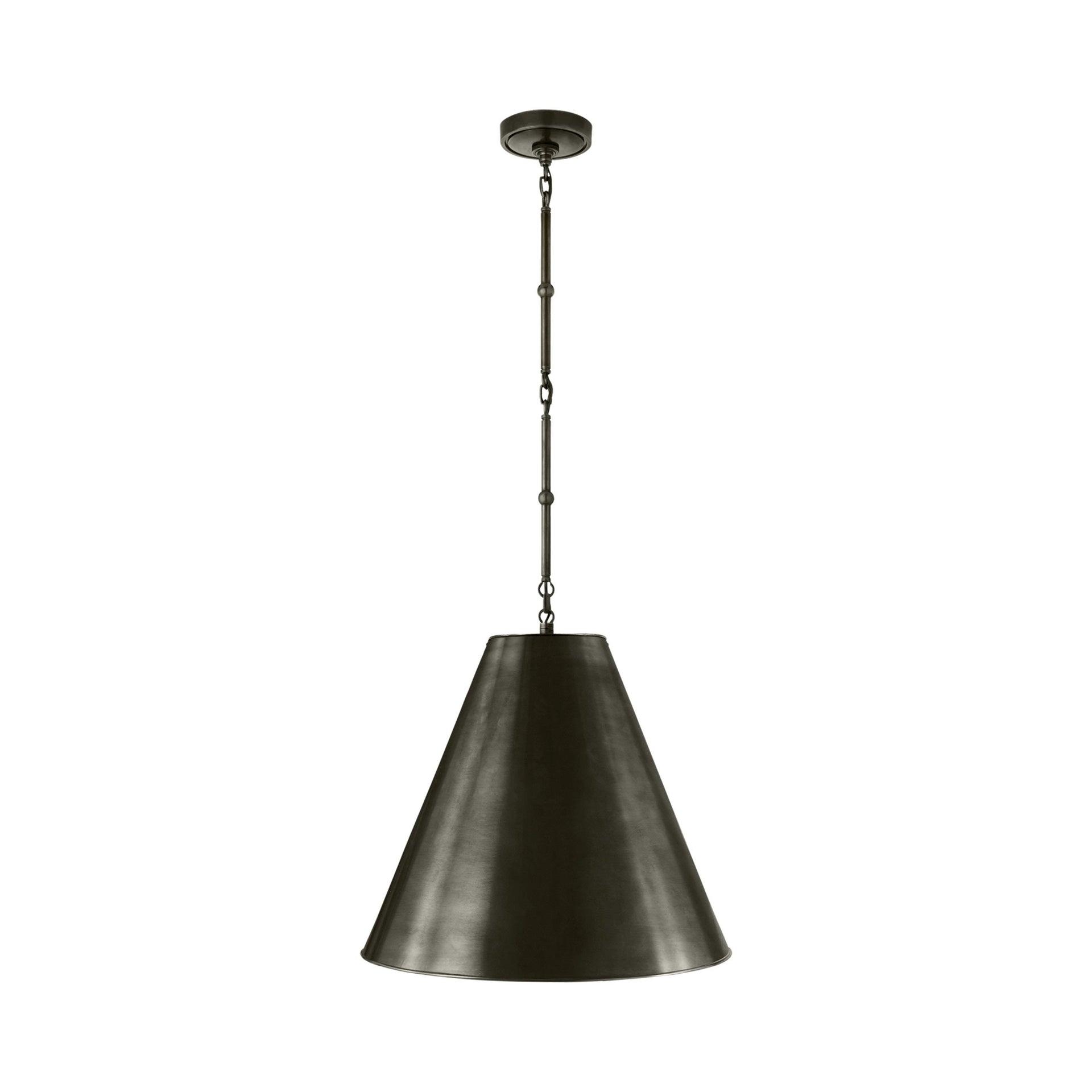 Bronze Conical Shade 17" Pendant Light